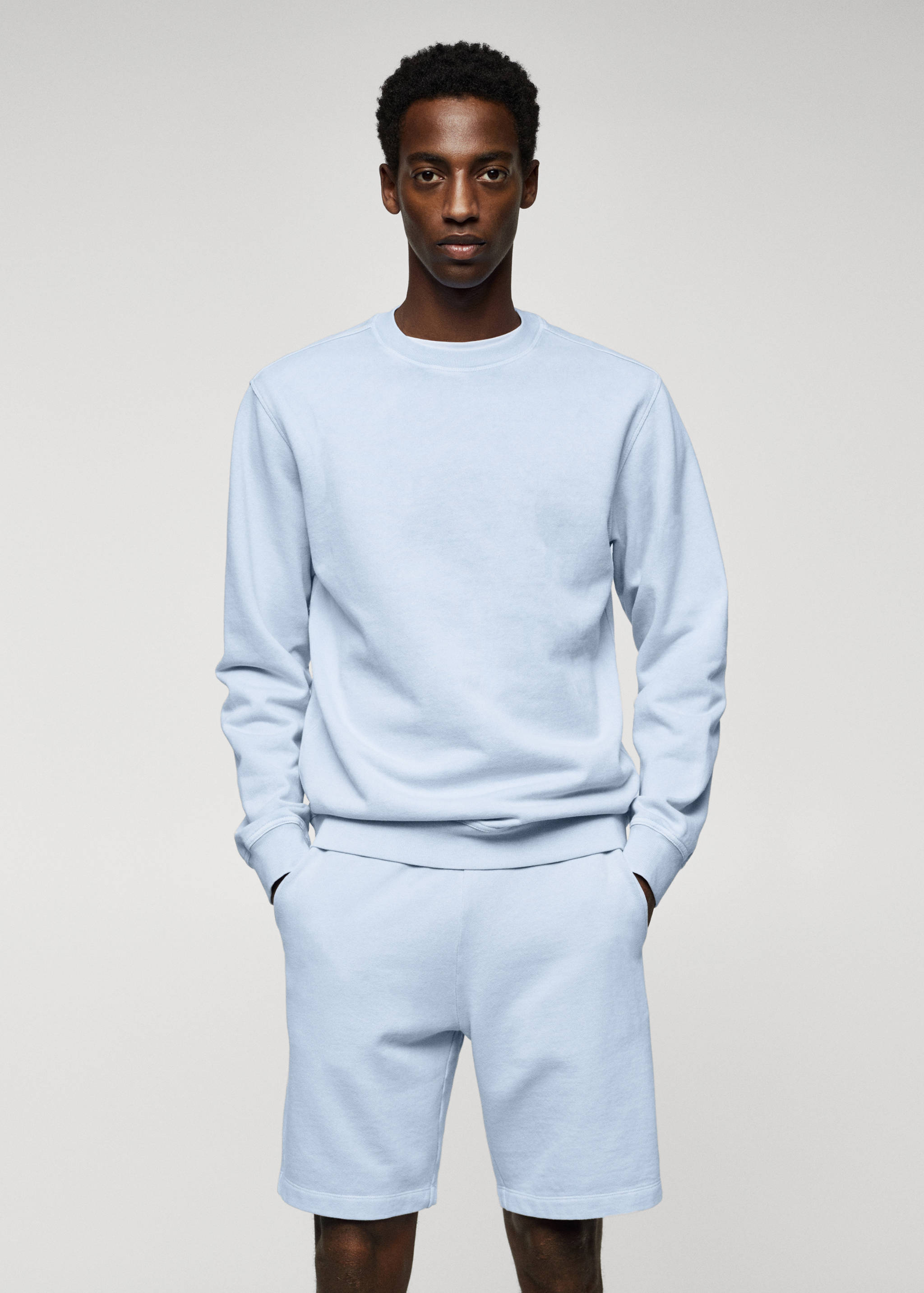 Dyed cotton sweatshirt - Medium plane