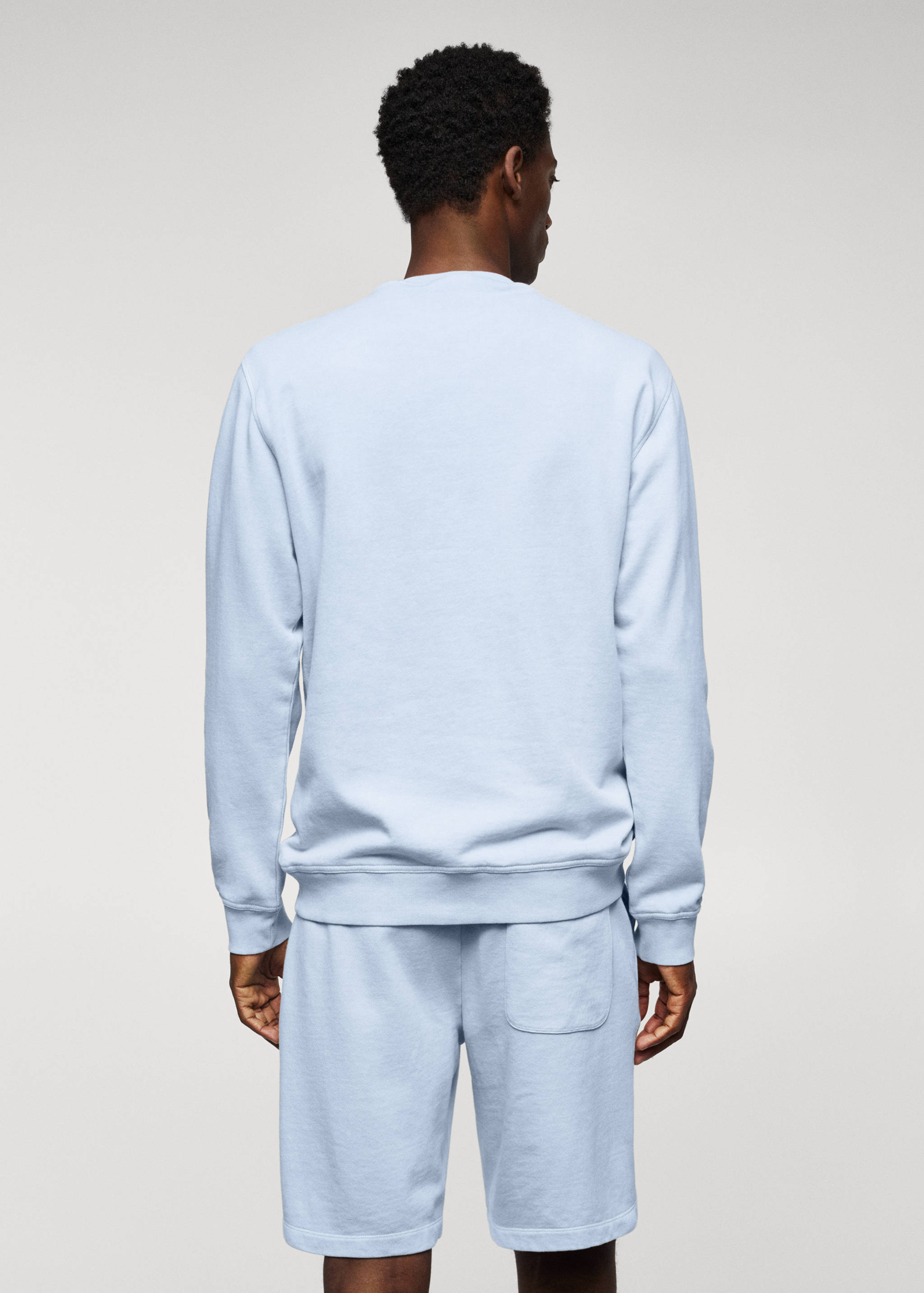 Dyed cotton sweatshirt - Reverse of the article