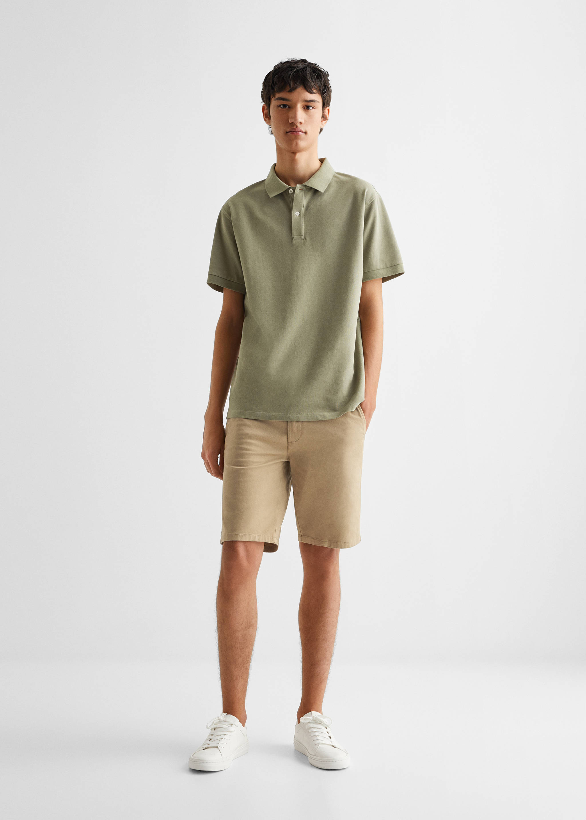 Cotton Bermuda shorts - General plane