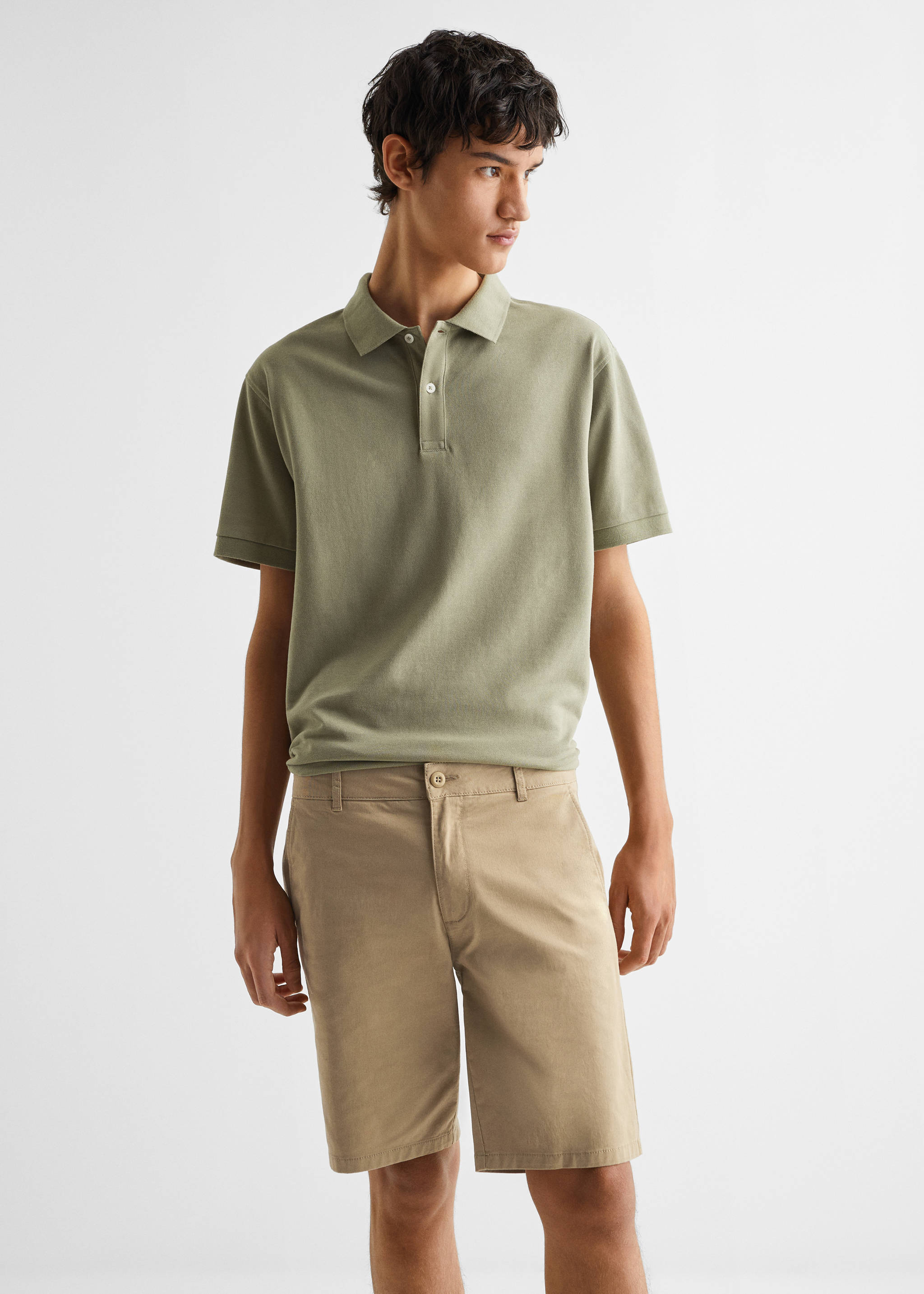 Cotton Bermuda shorts - Medium plane