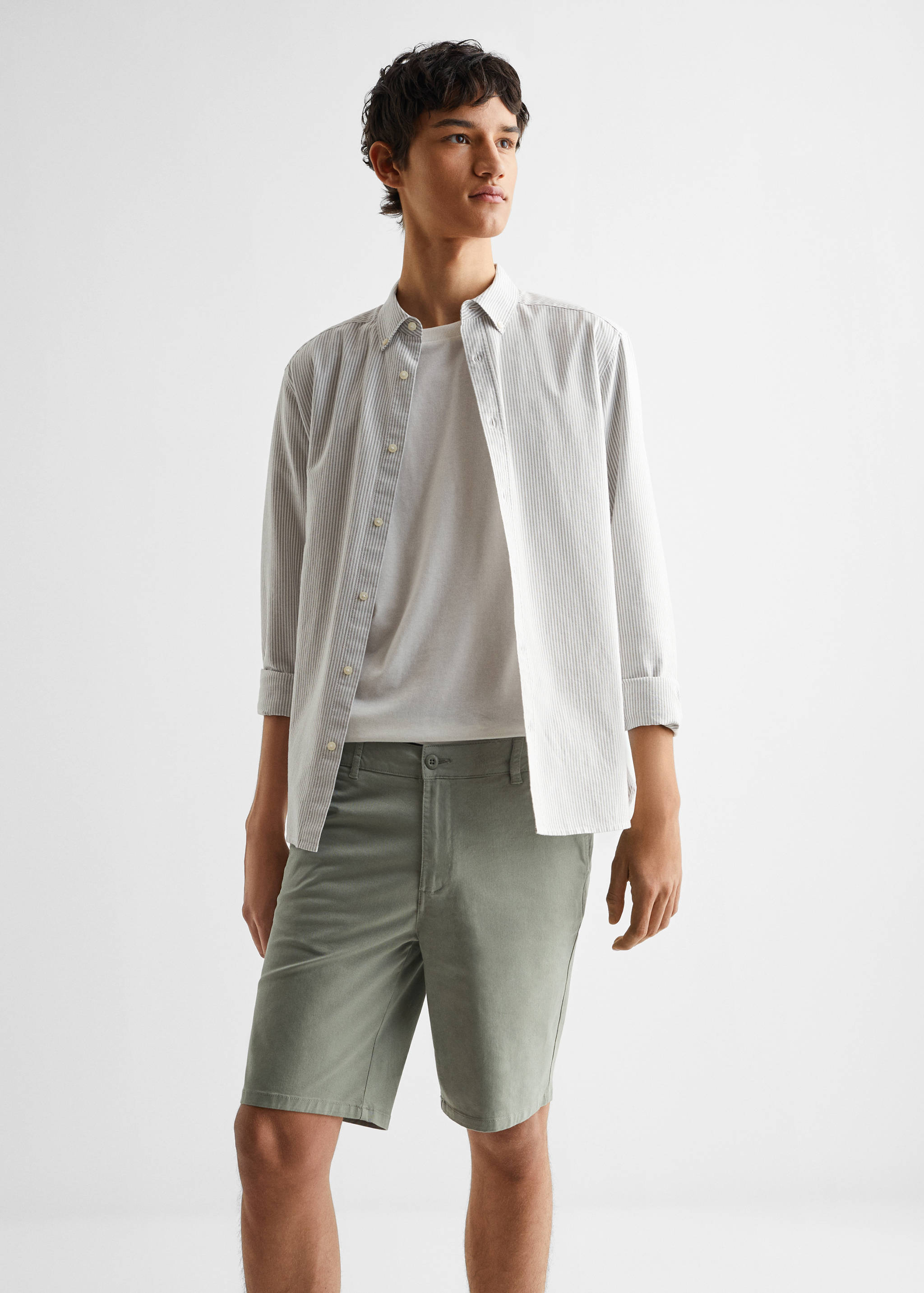 Cotton Bermuda shorts - Medium plane