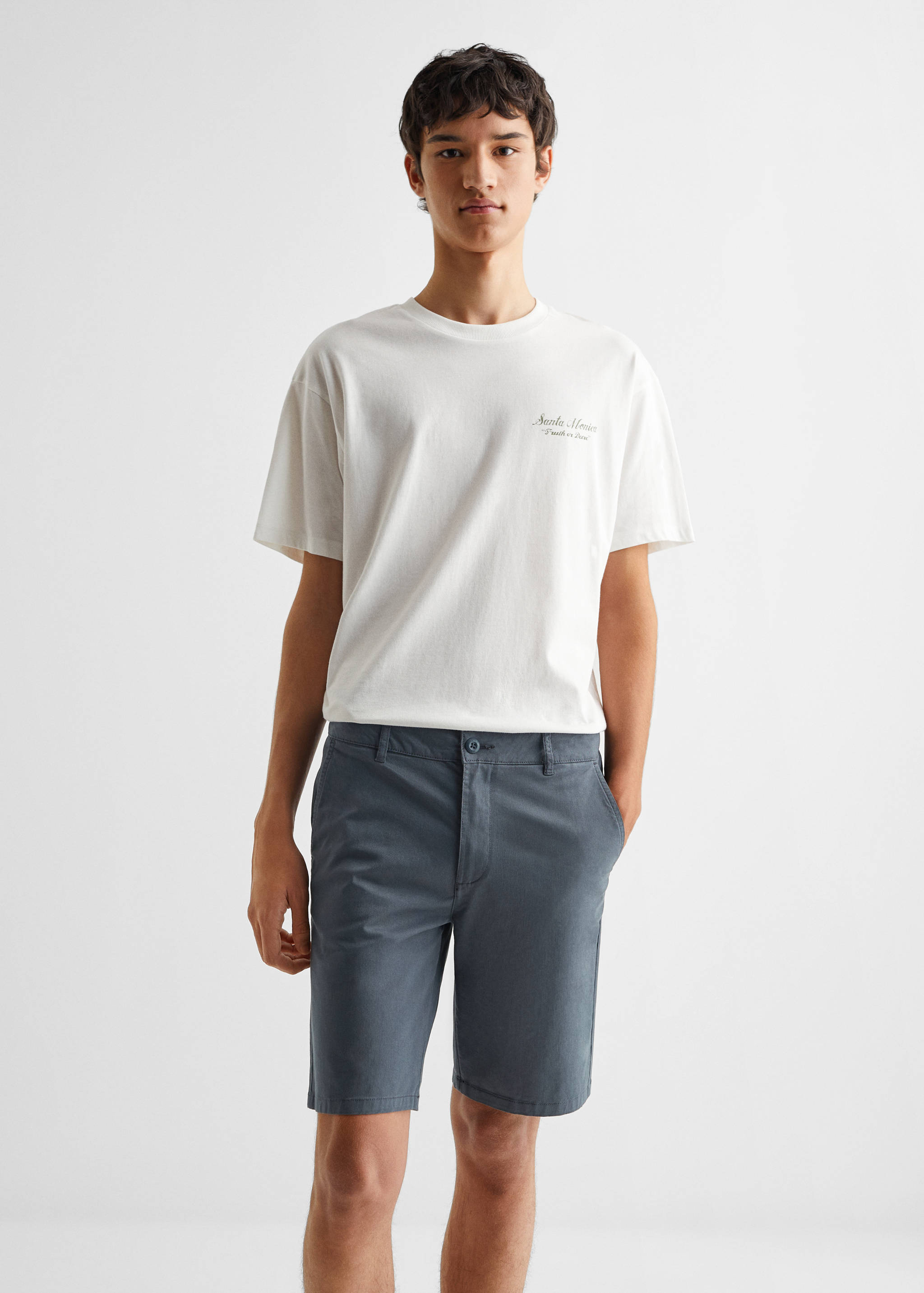 Cotton Bermuda shorts - Medium plane