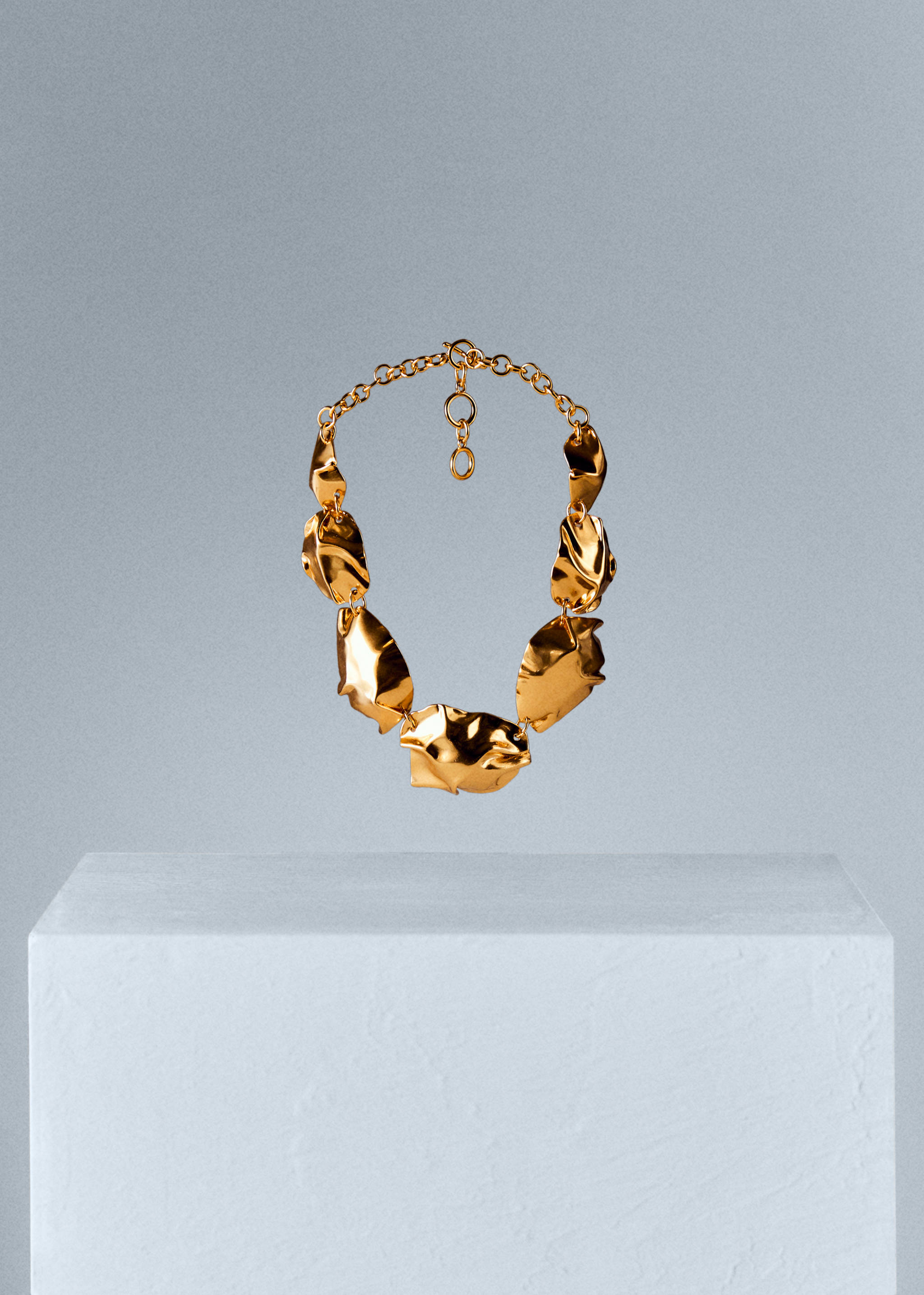 18k textured necklace - Article without model