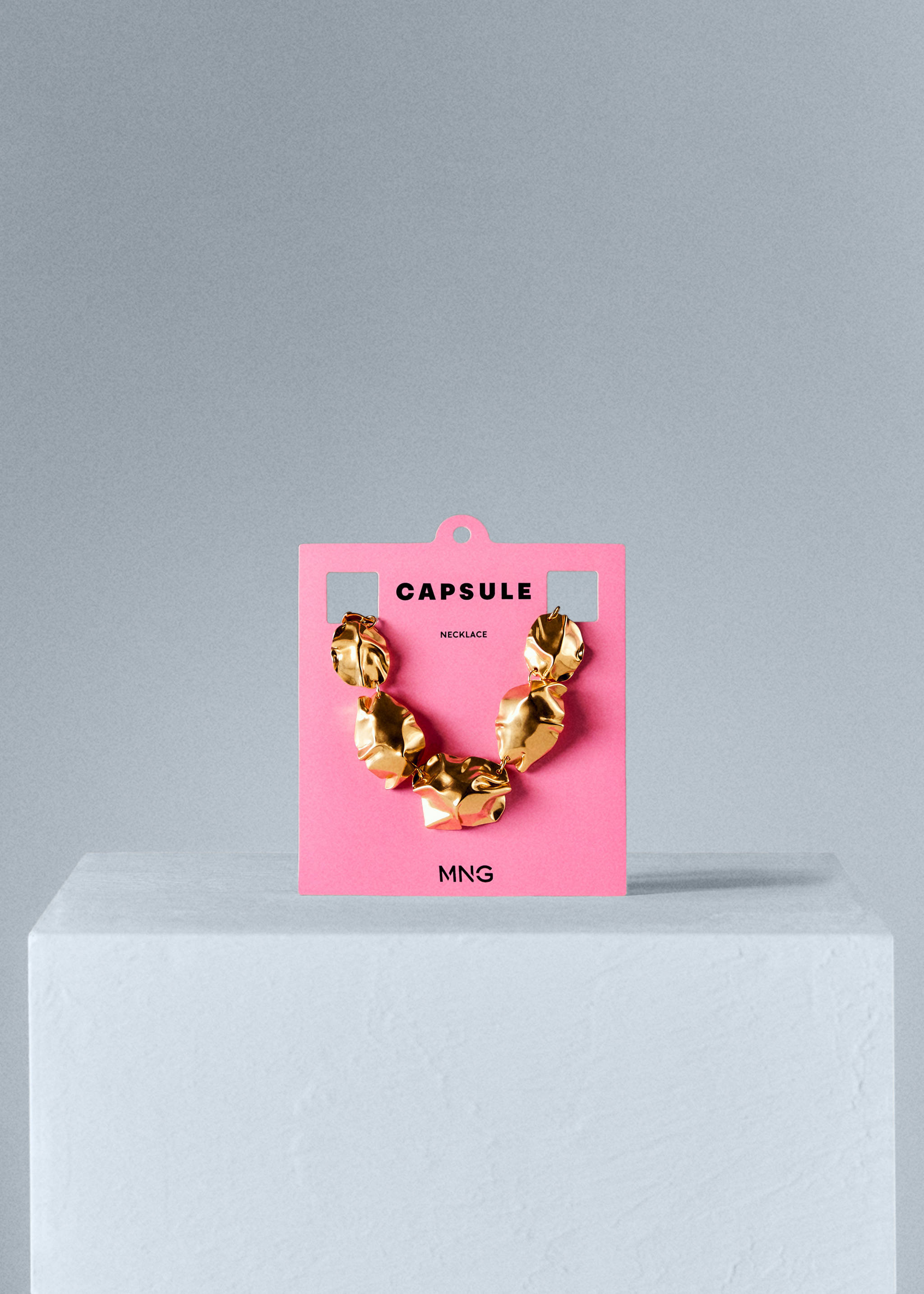 18k textured necklace - Medium plane