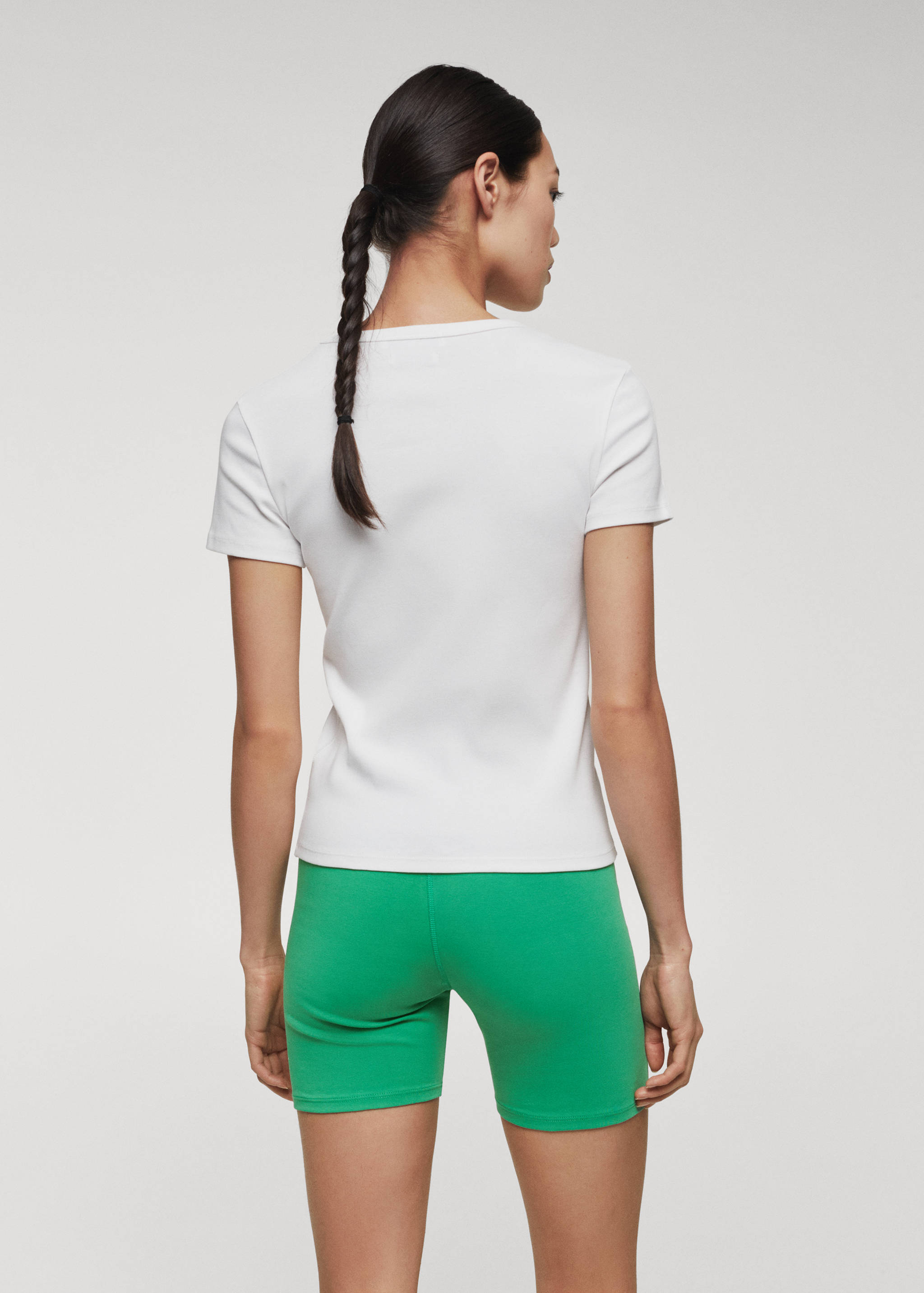 Cotton leggings with logo - Reverse of the article