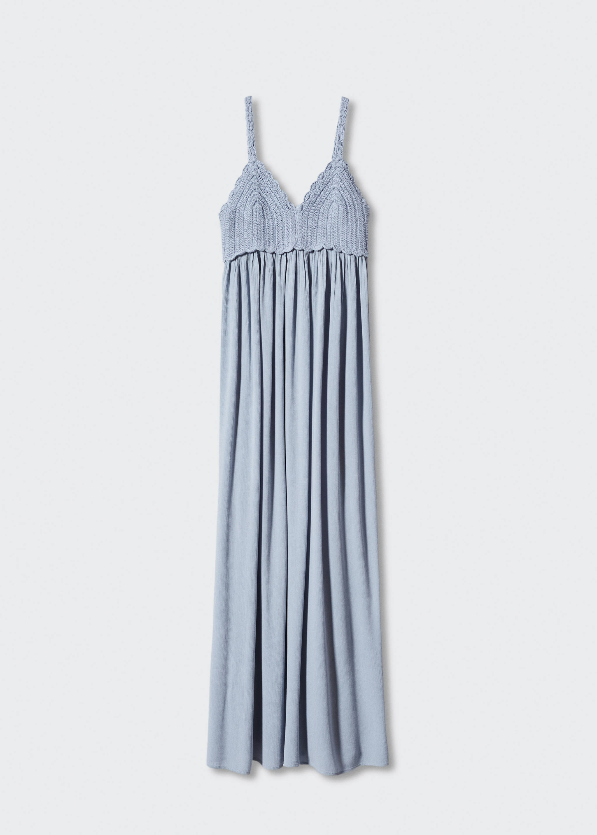 Long crochet-top dress - Article without model