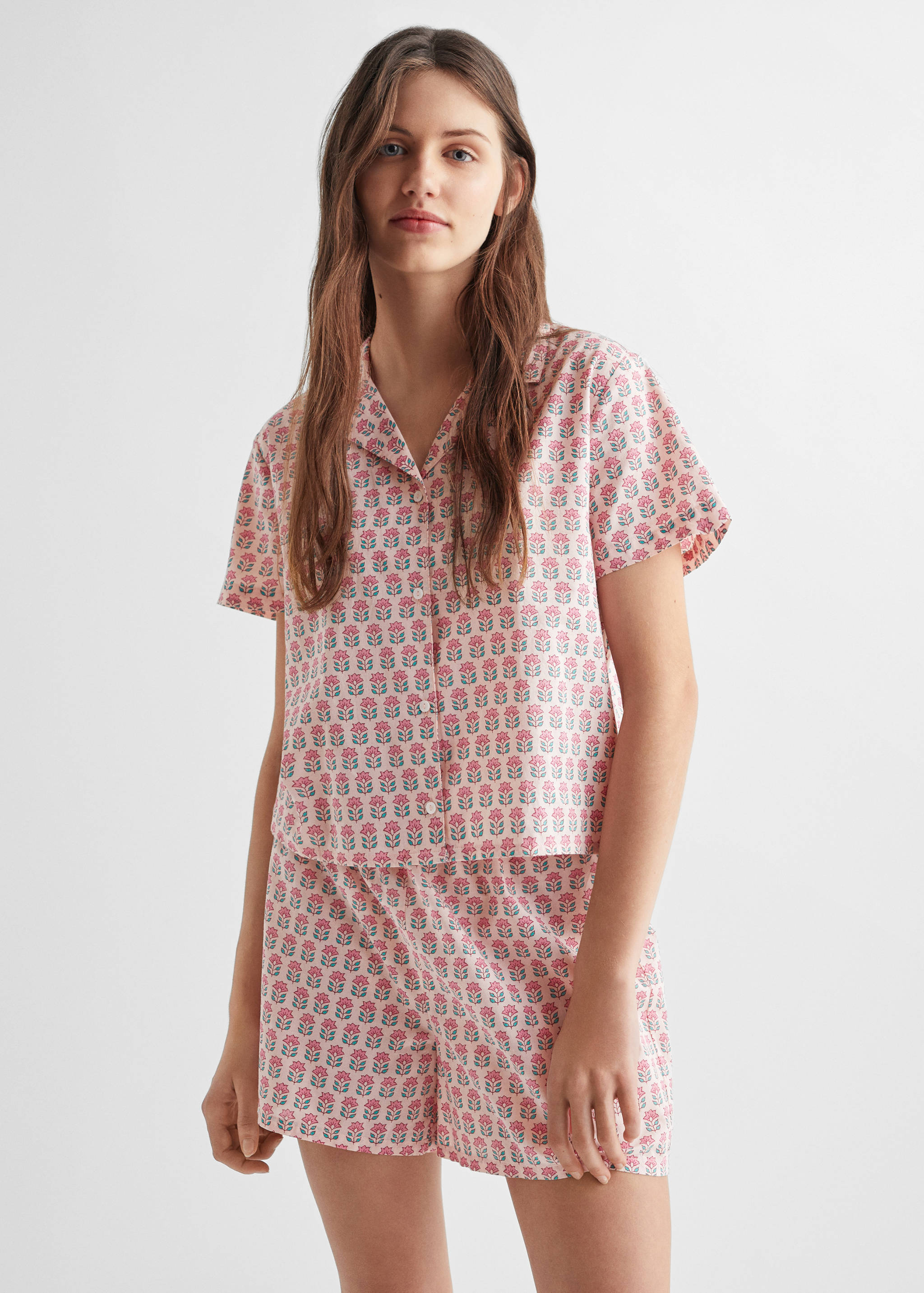 Pijama curt cotó - Pla mig