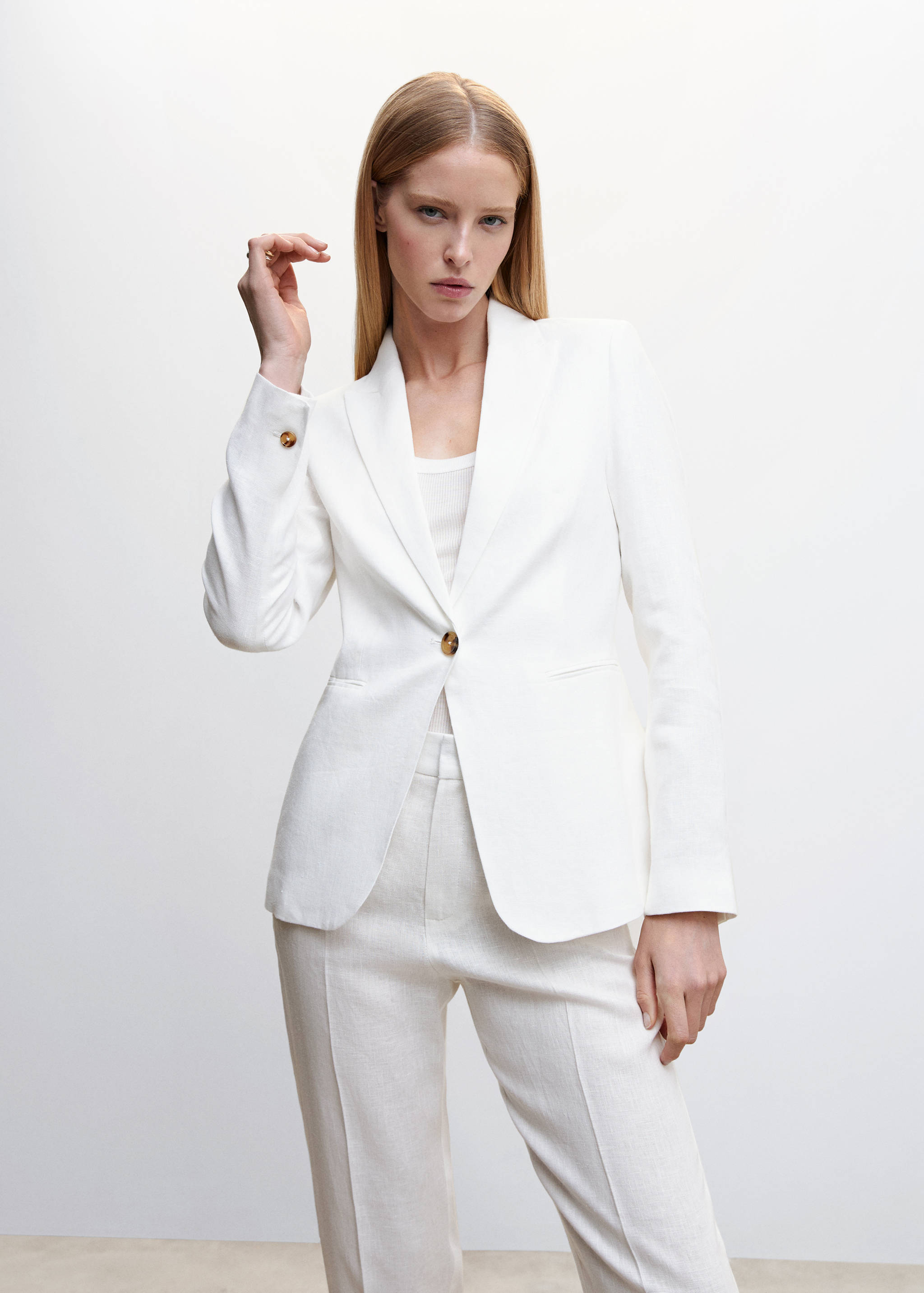 Blazer suit 100% linen - Medium plane