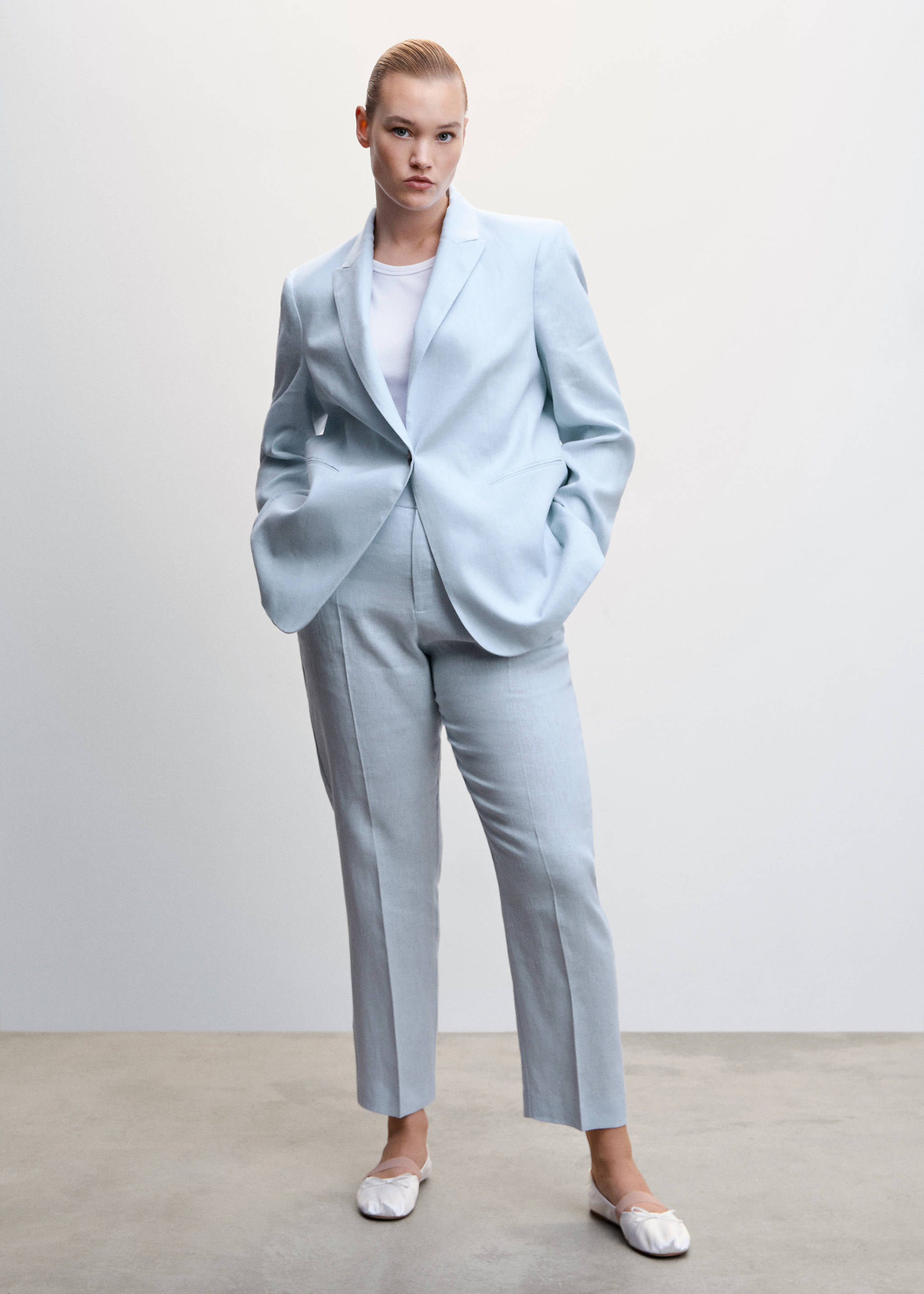 Blazer suit 100% linen - Details of the article 3