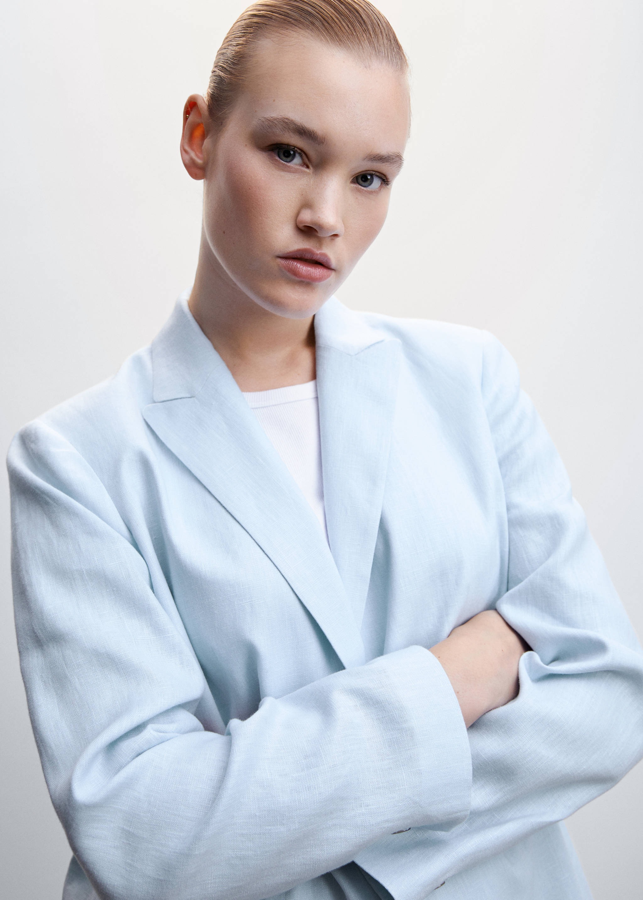 Blazer suit 100% linen - Details of the article 4