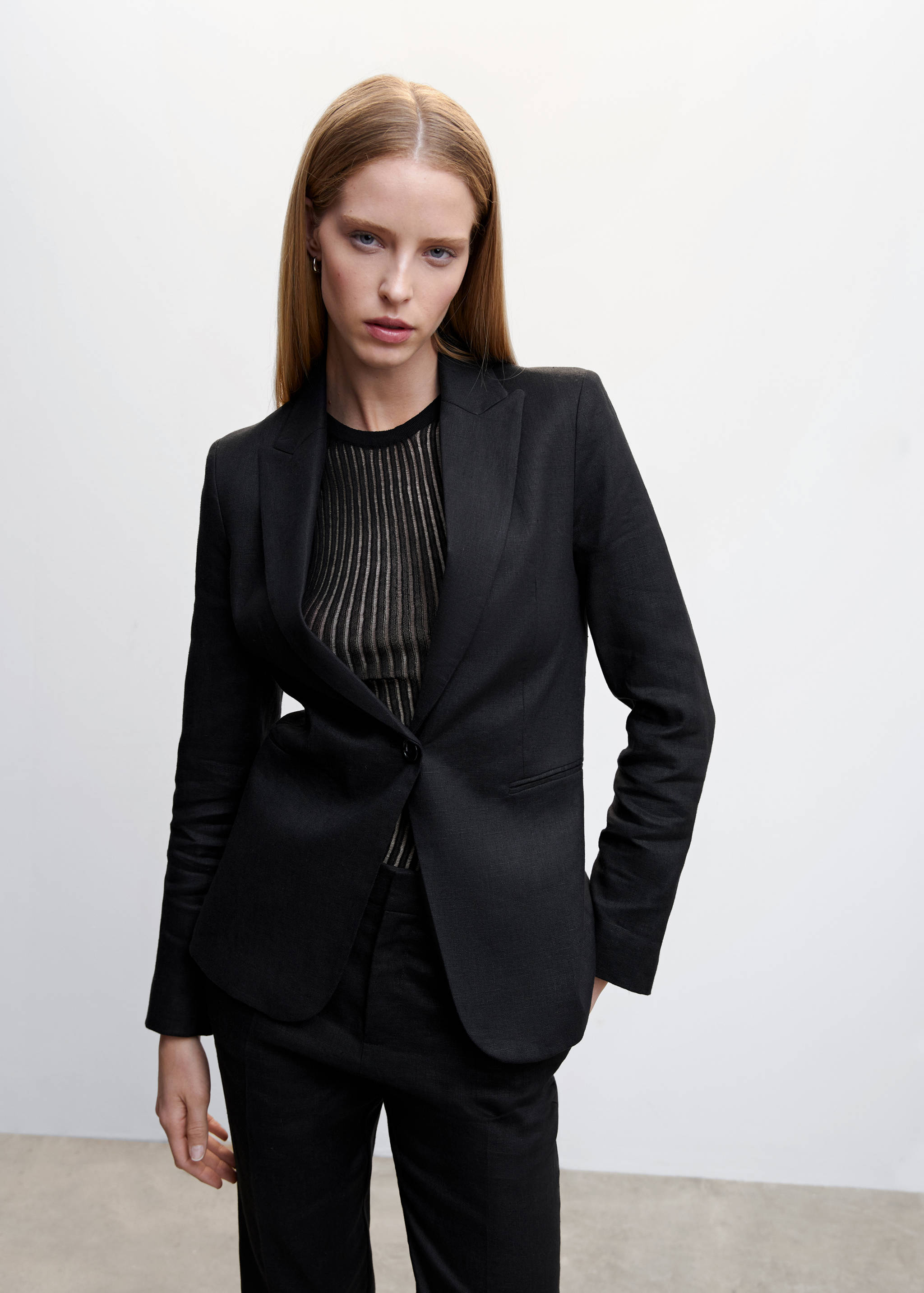 Blazer suit 100% linen - Medium plane