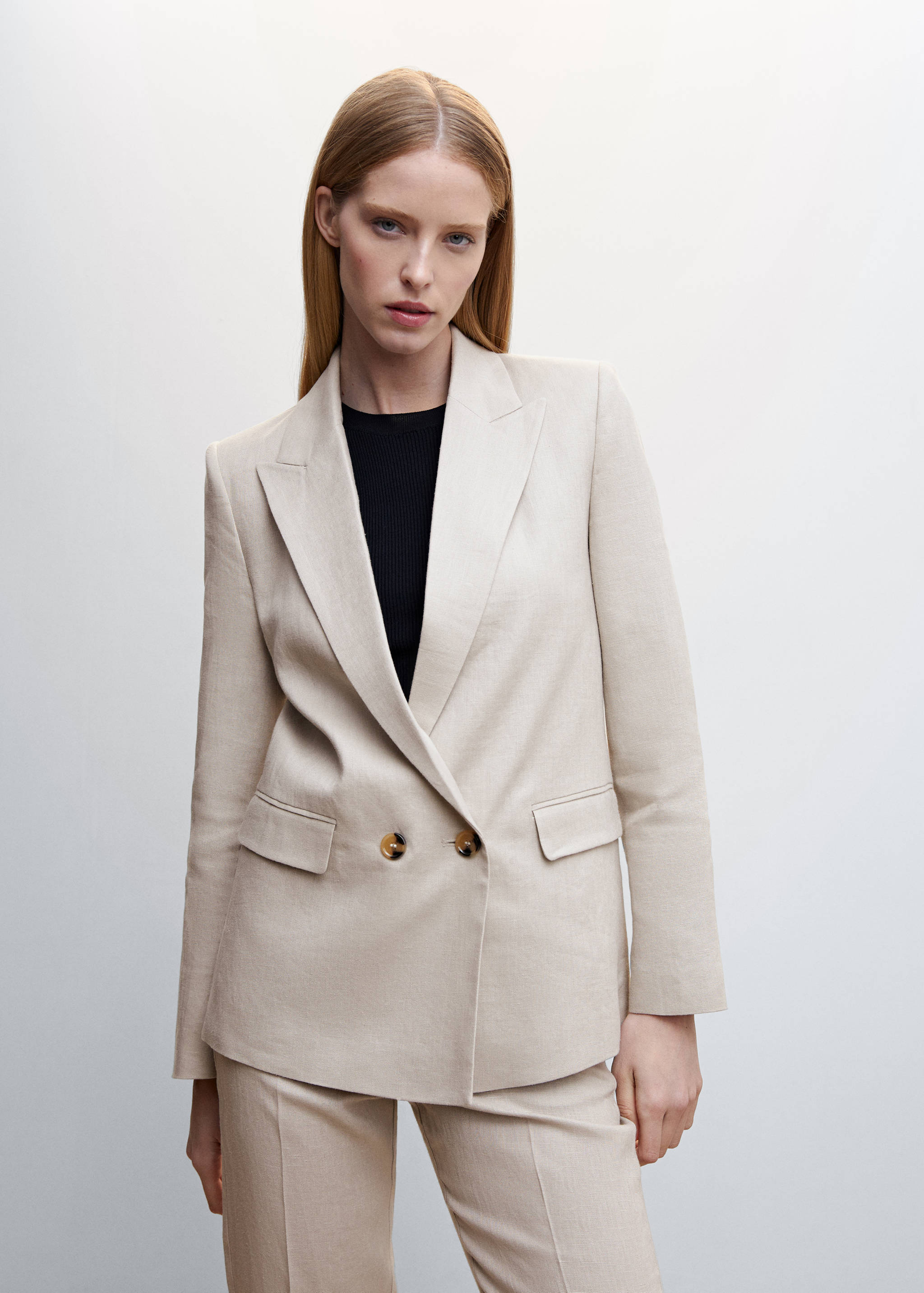 Blazer suit 100% linen - Medium plane