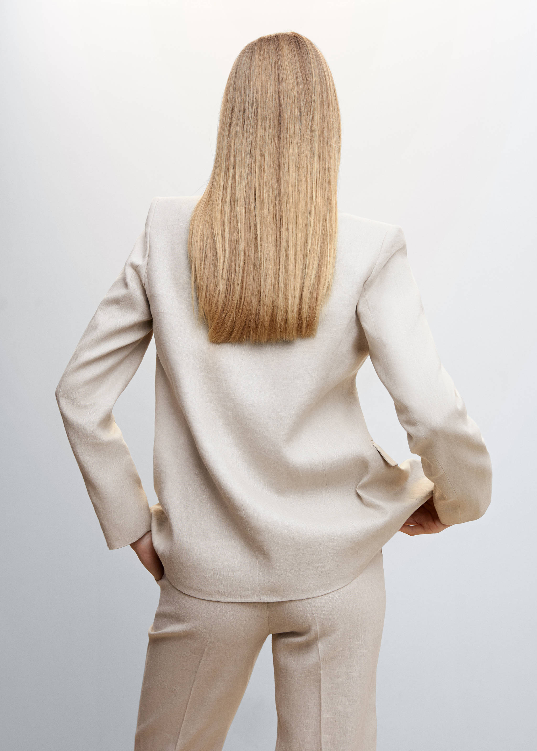 Blazer suit 100% linen - Reverse of the article