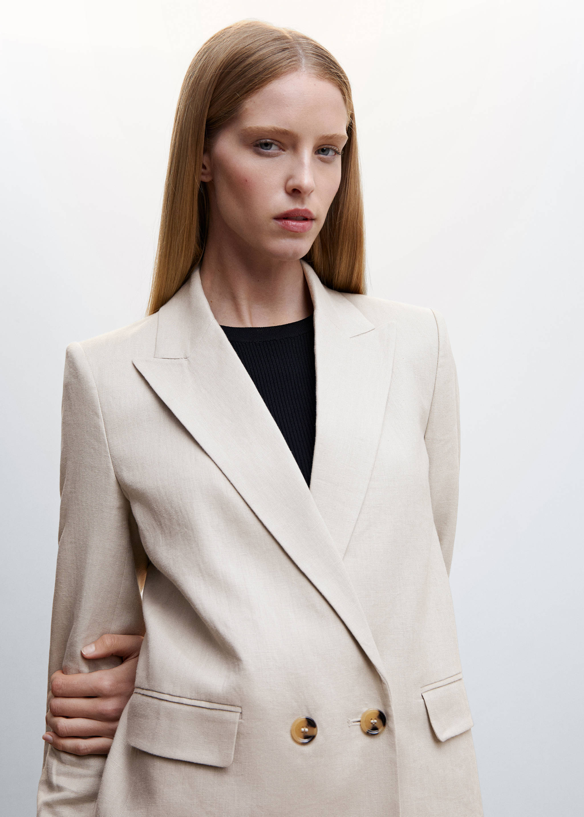 Blazer suit 100% linen - Details of the article 1