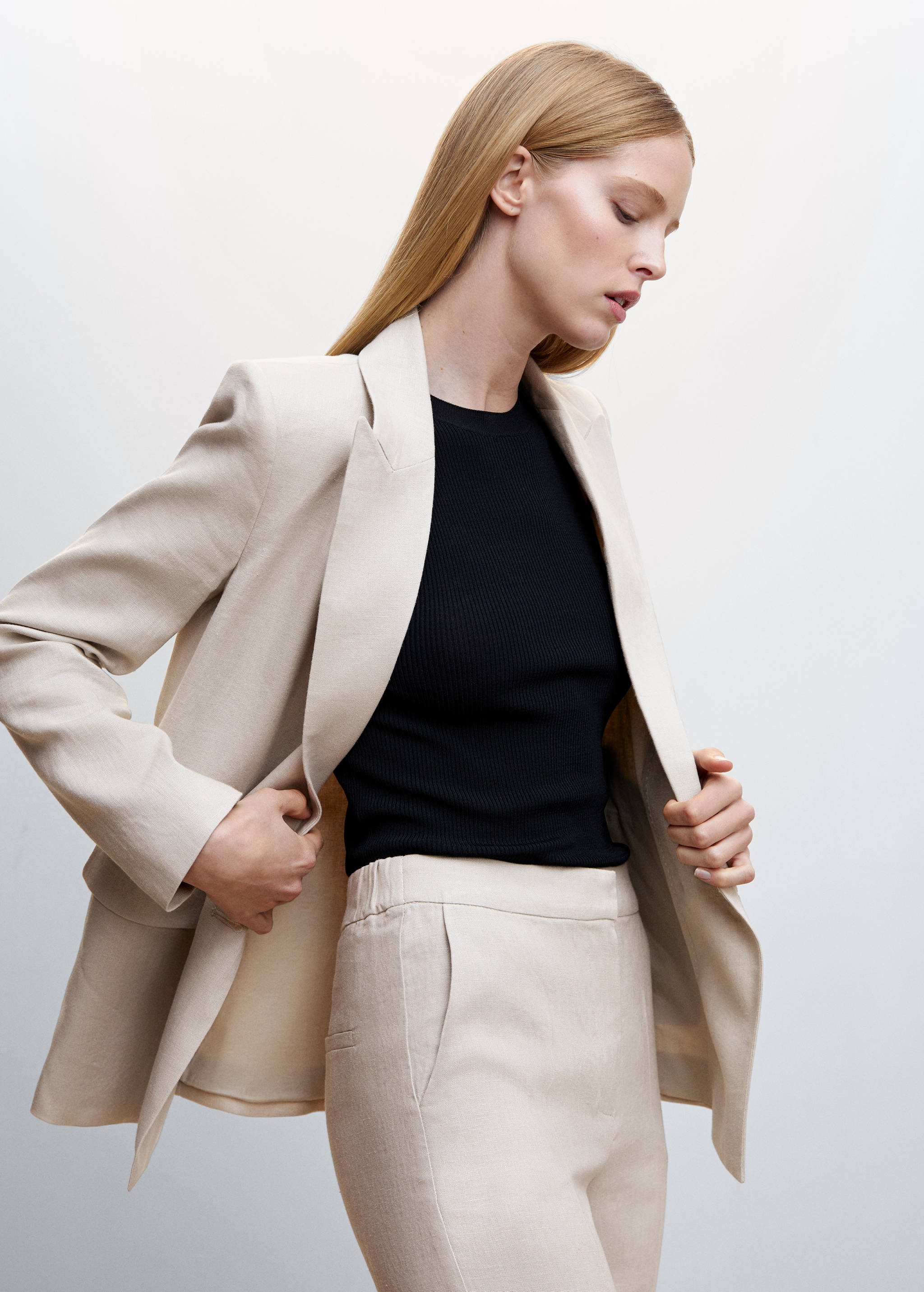 Blazer suit 100% linen - Details of the article 2