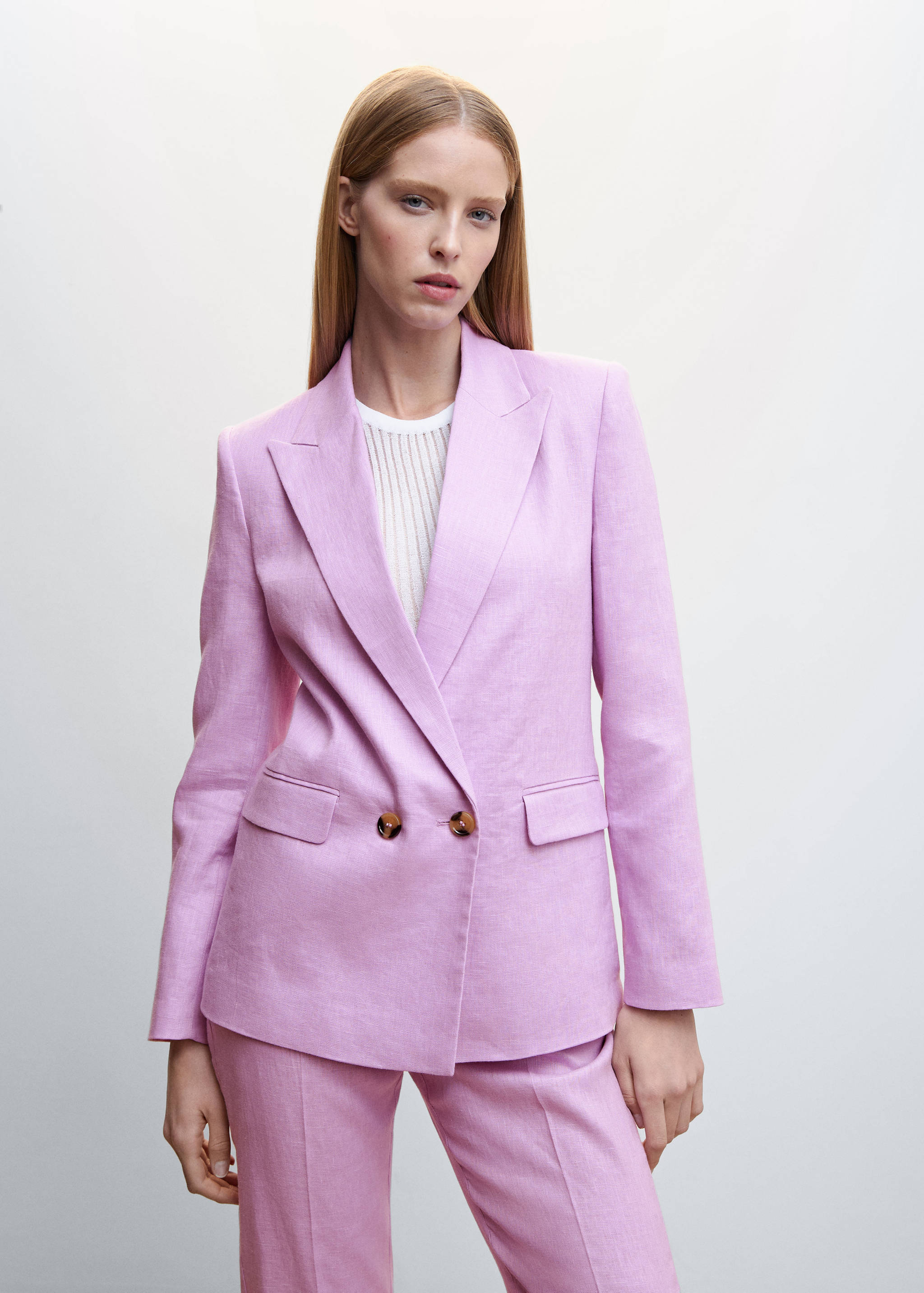 Blazer suit 100% linen - Medium plane