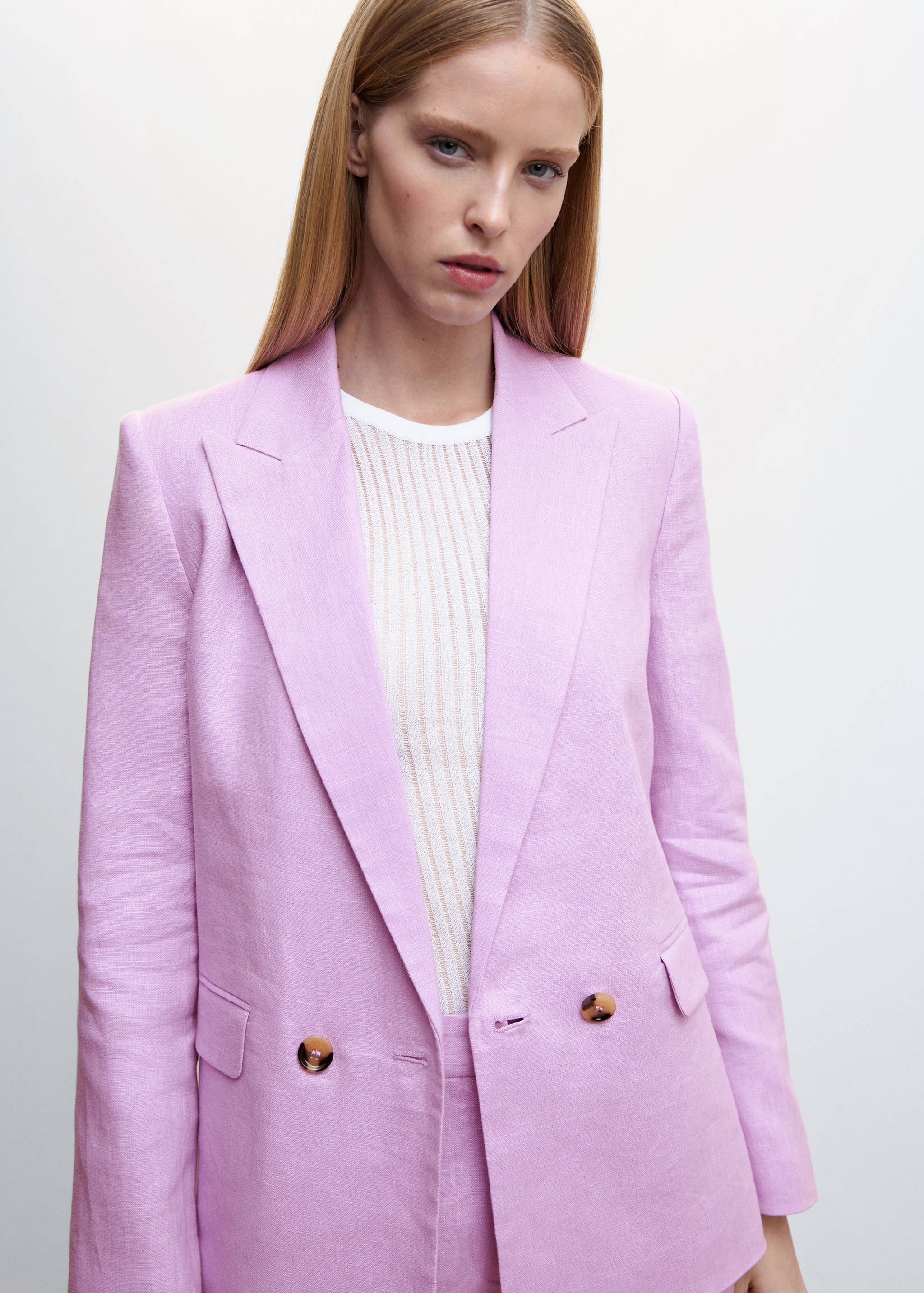 Blazer suit 100% linen - Details of the article 1