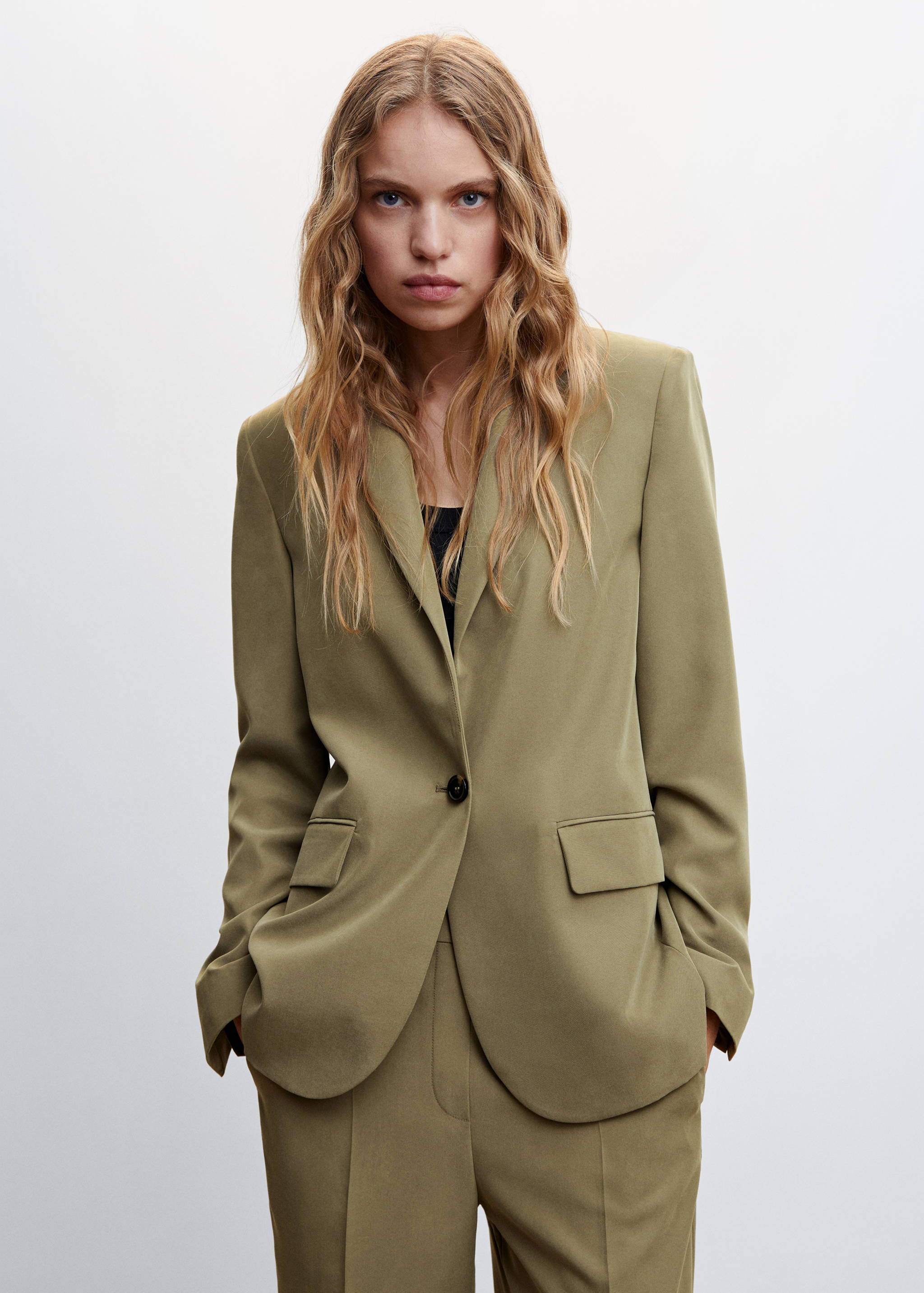 Modal-blend suit blazer - Medium plane