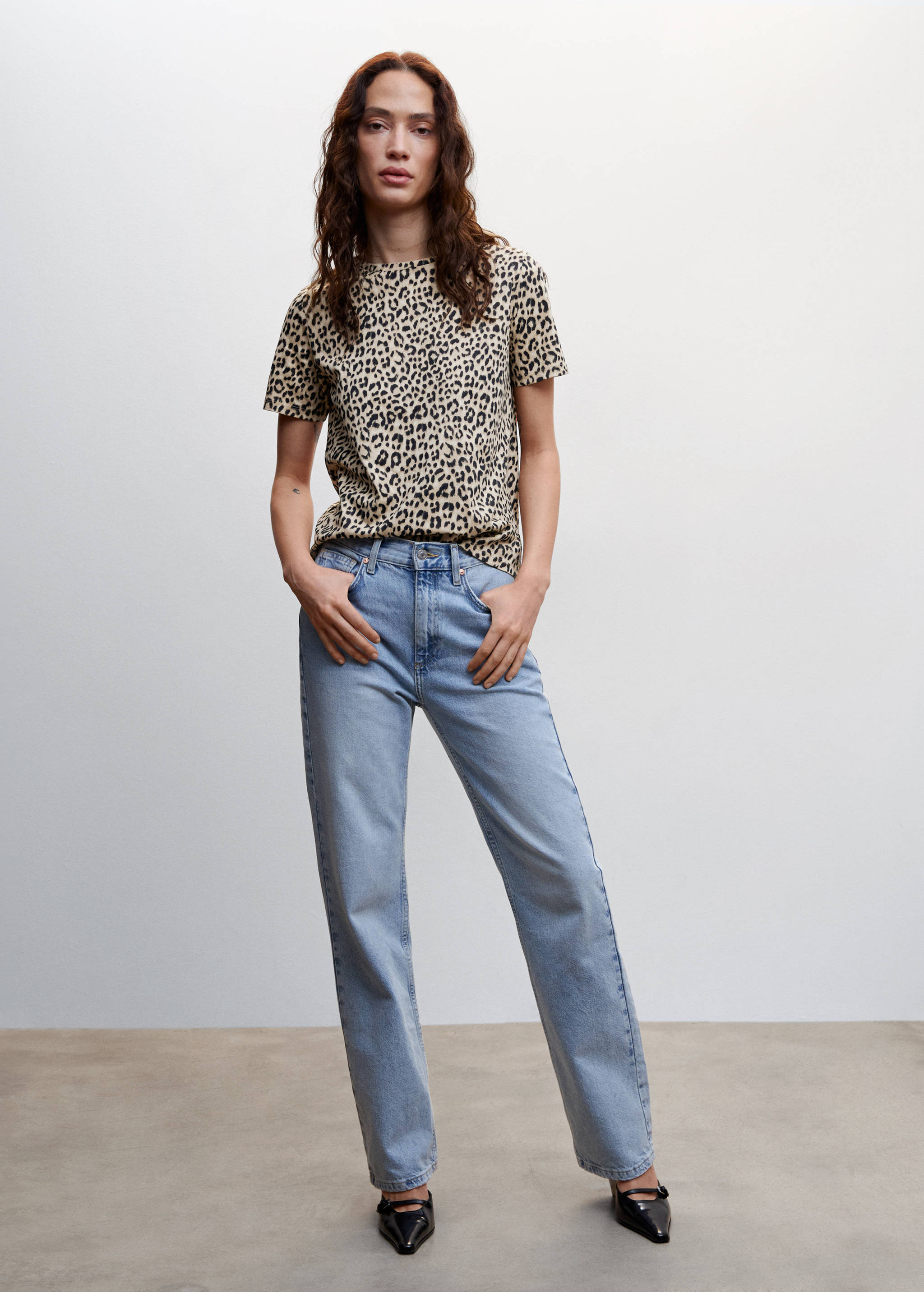 T-Shirt mit Animal Print - Allgemeine Ansicht