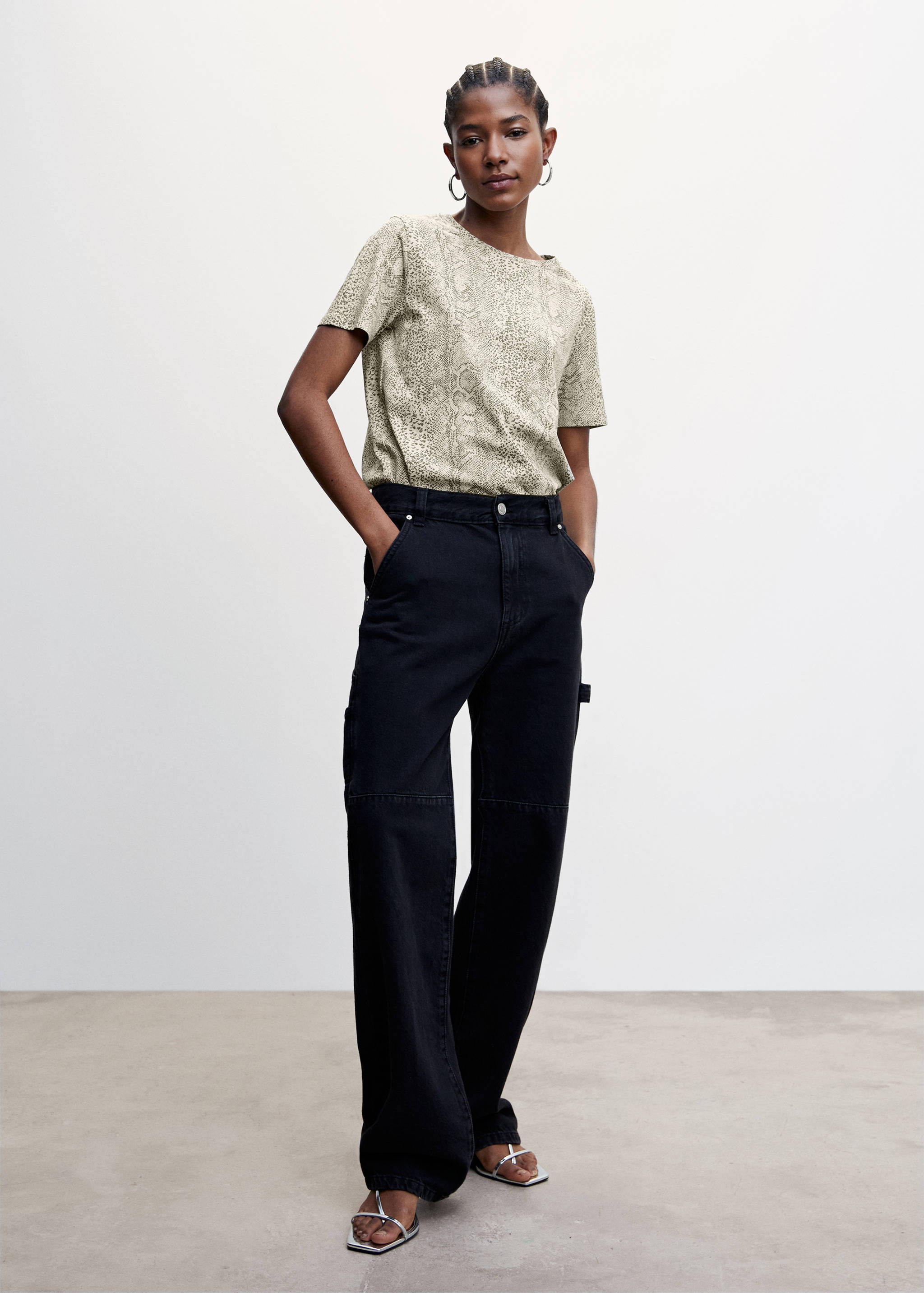 T-Shirt mit Animal Print - Allgemeine Ansicht