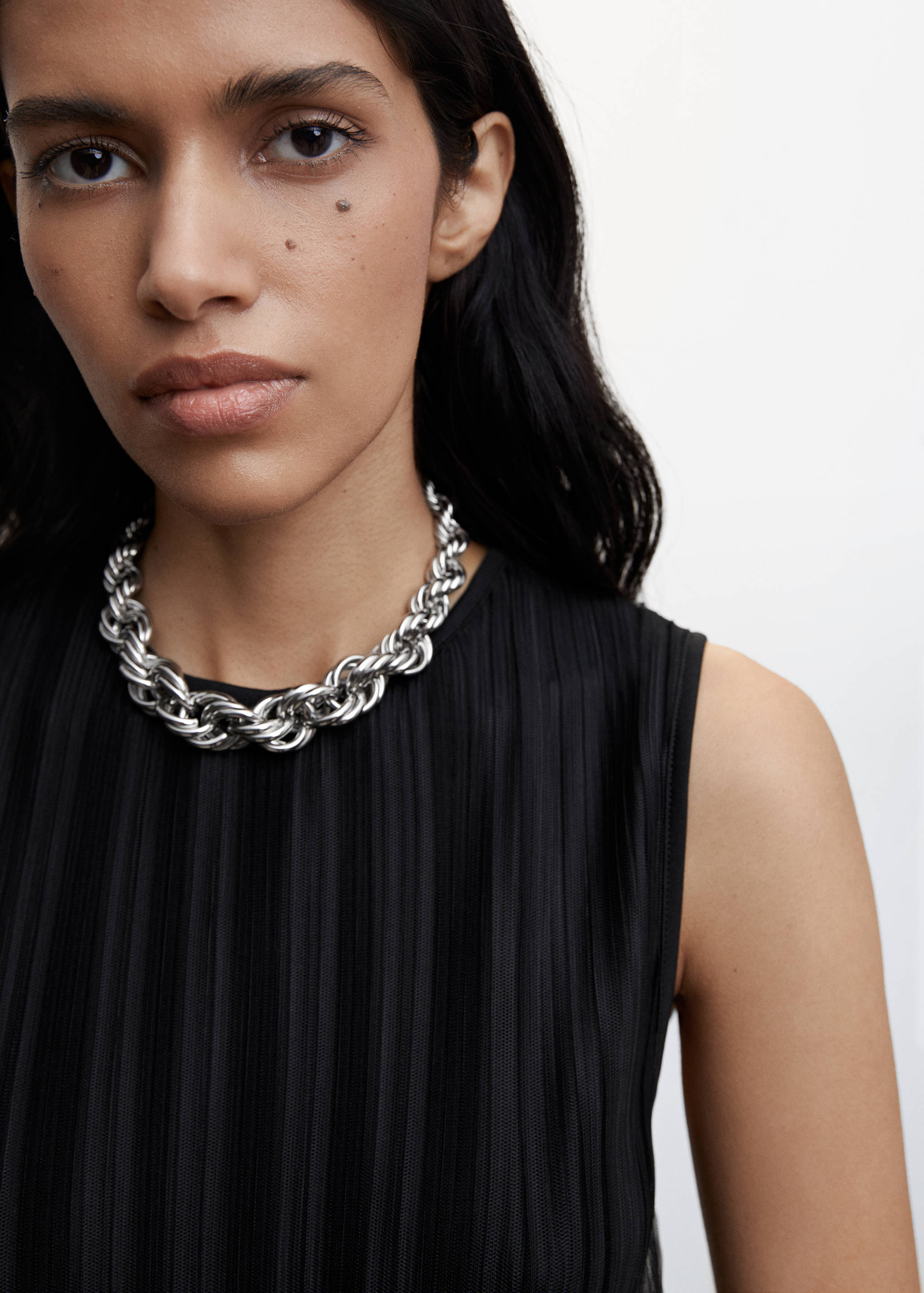 Pleated long dress - Details of the article 1