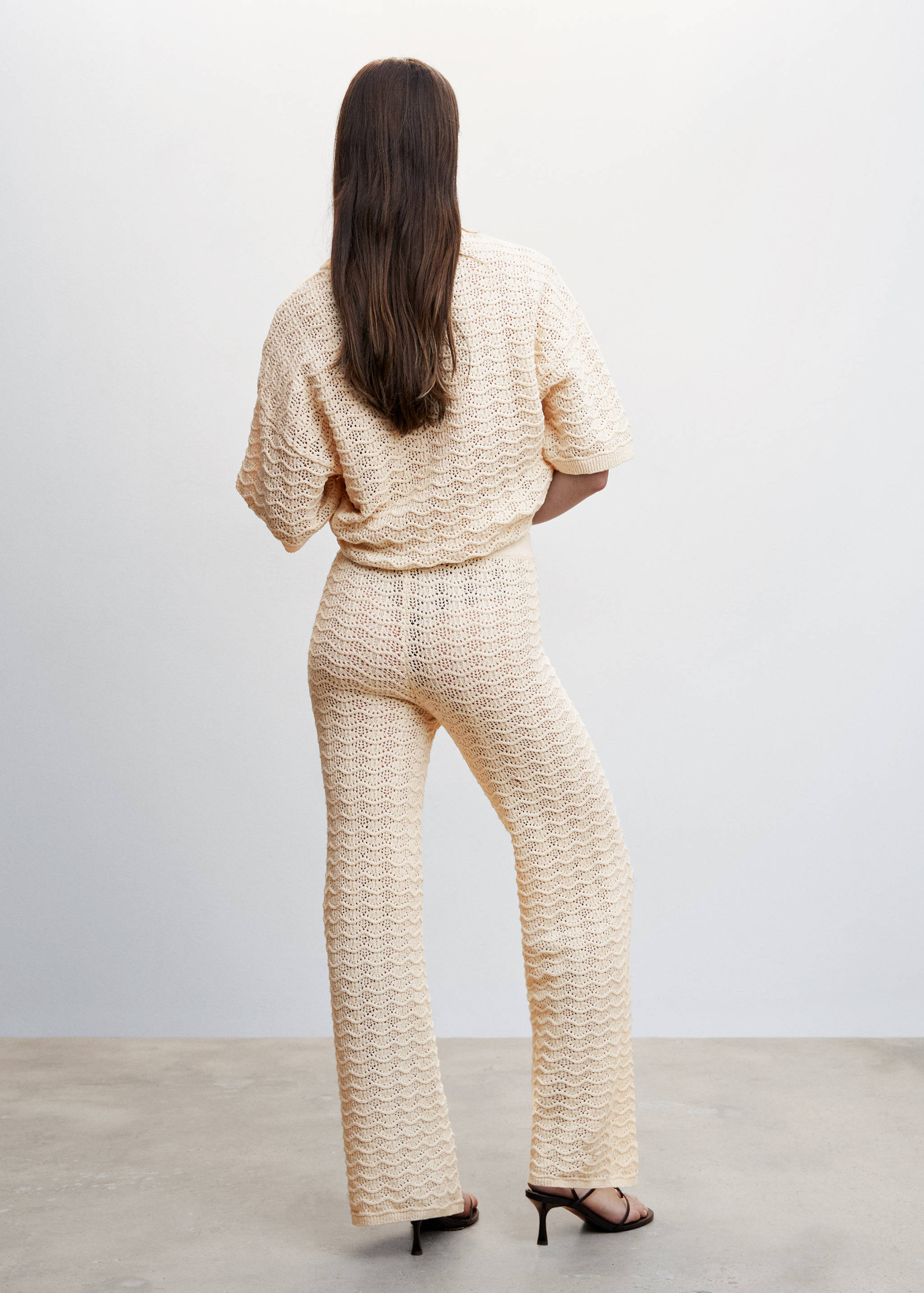 Knitted palazzo trousers - Reverse of the article