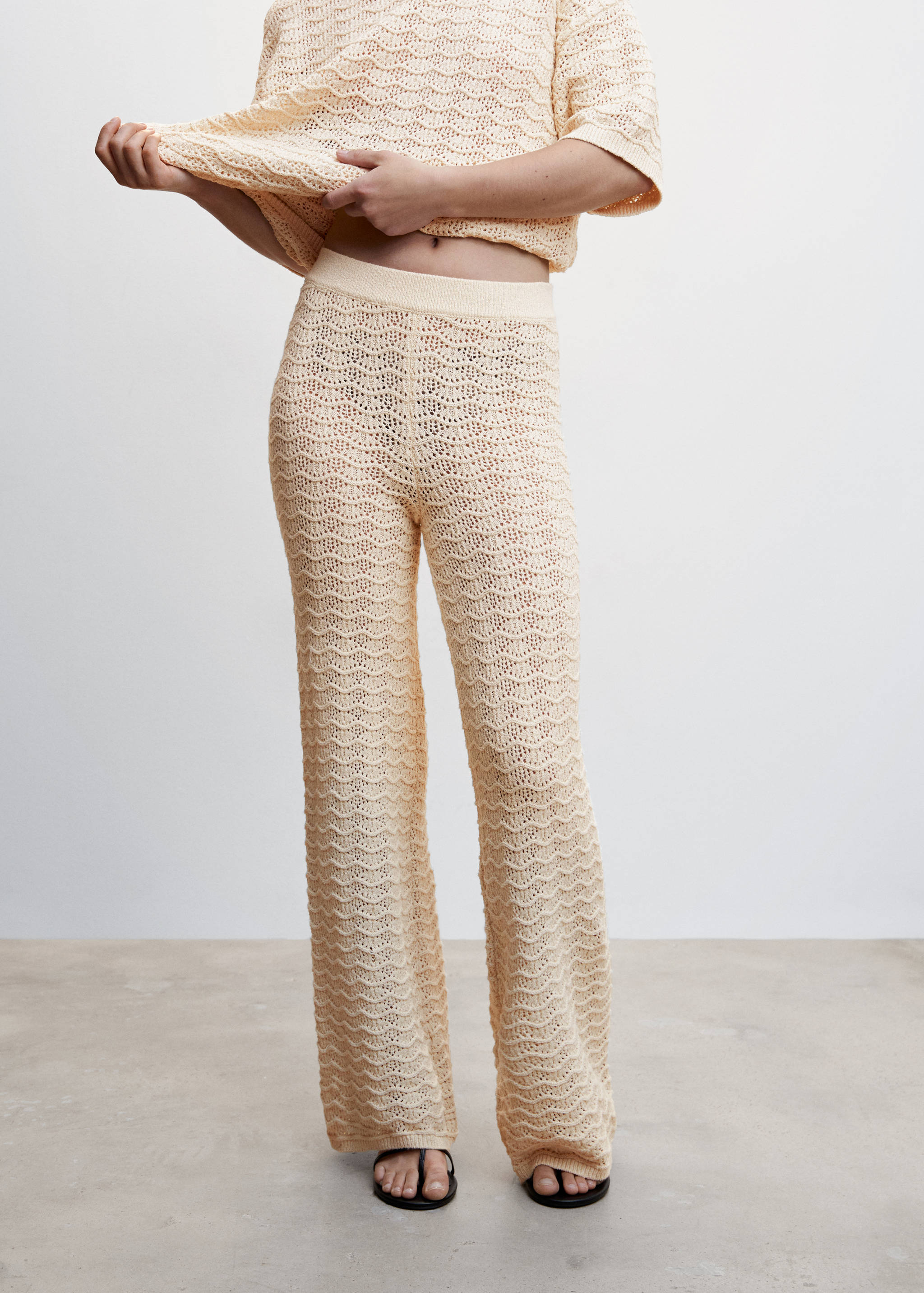 Knitted palazzo trousers - Details of the article 6