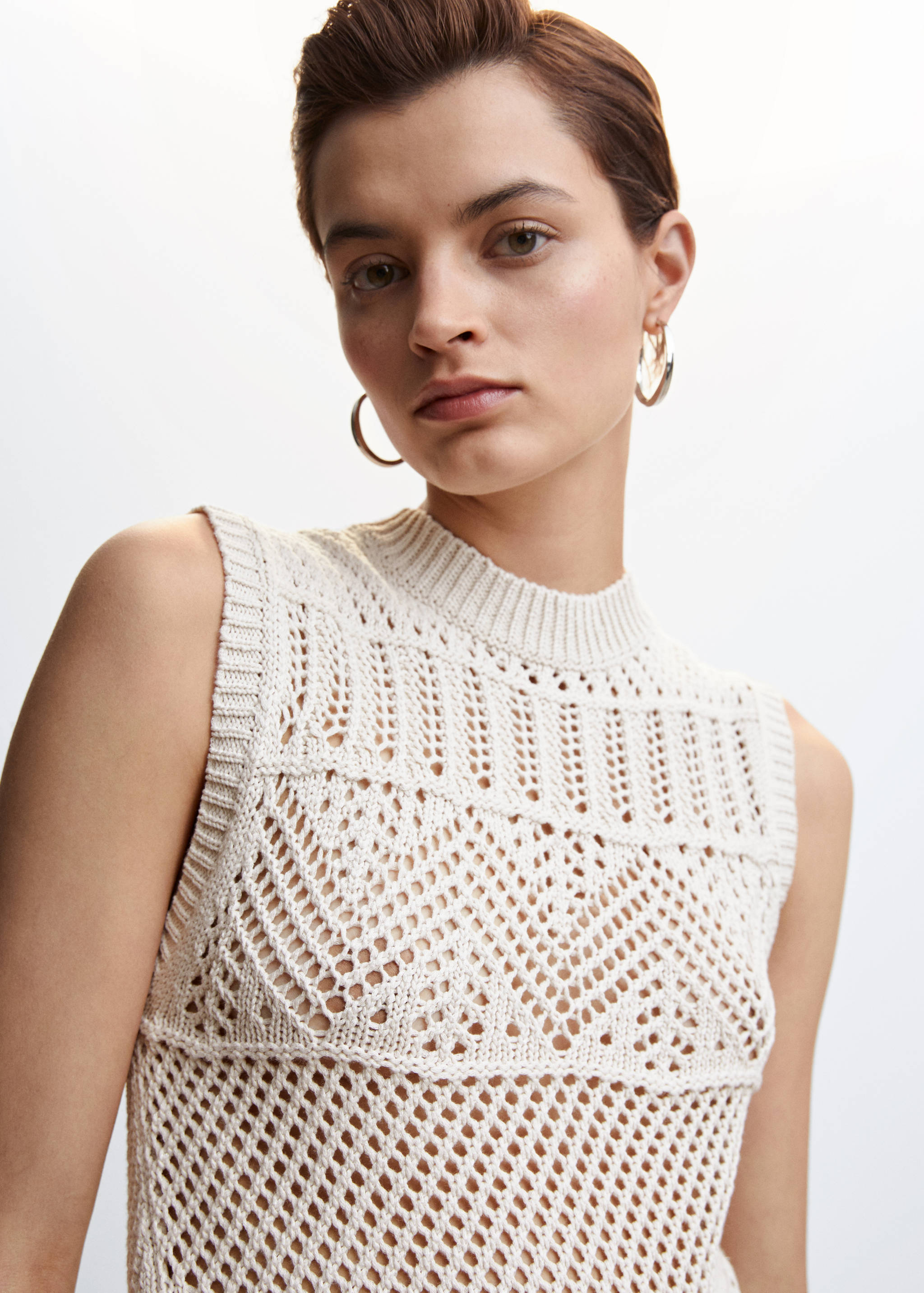 Openwork knit dress - Details of the article 1