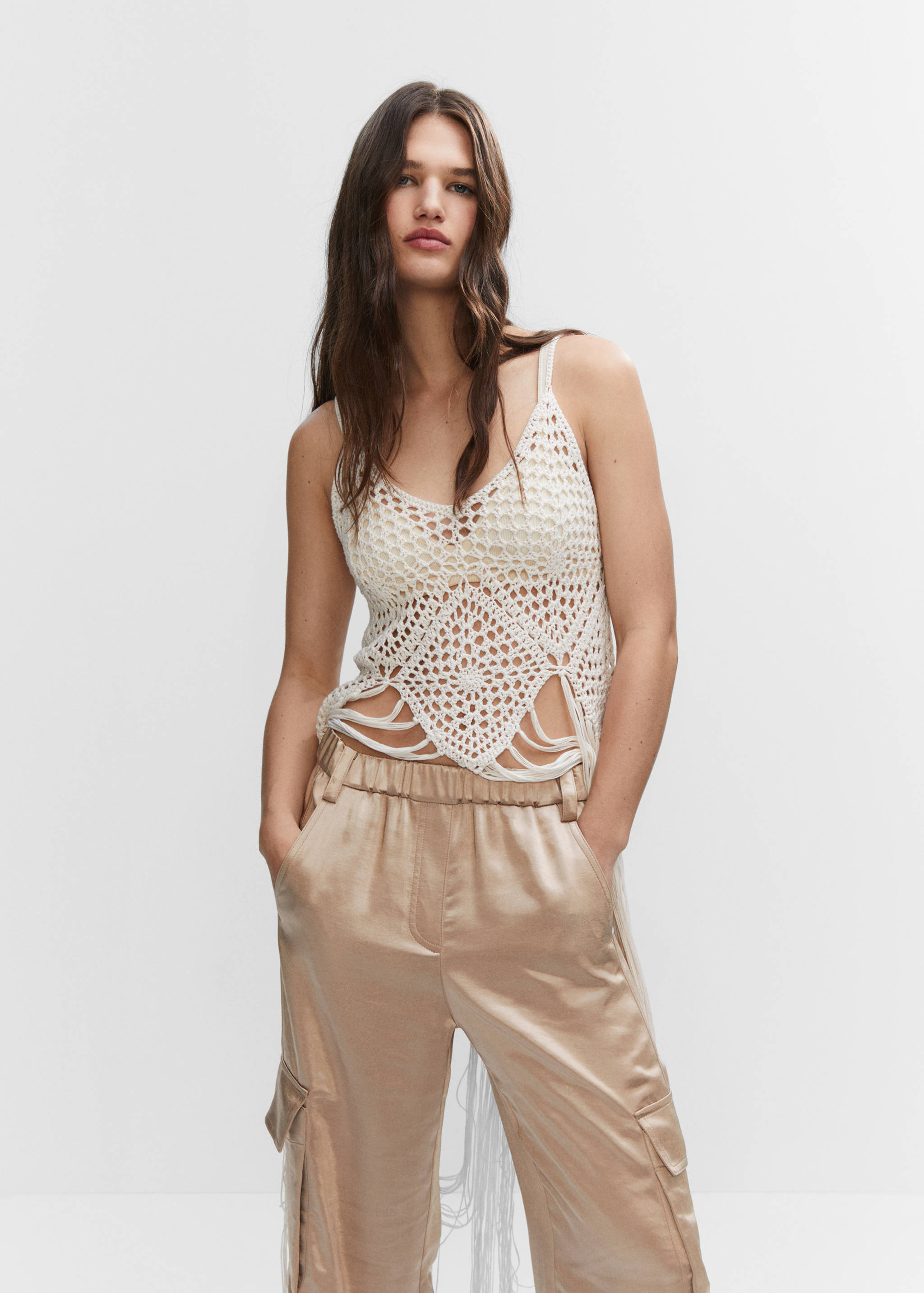 Pantaloni cargo satinati - Dettaglio dell'articolo 1