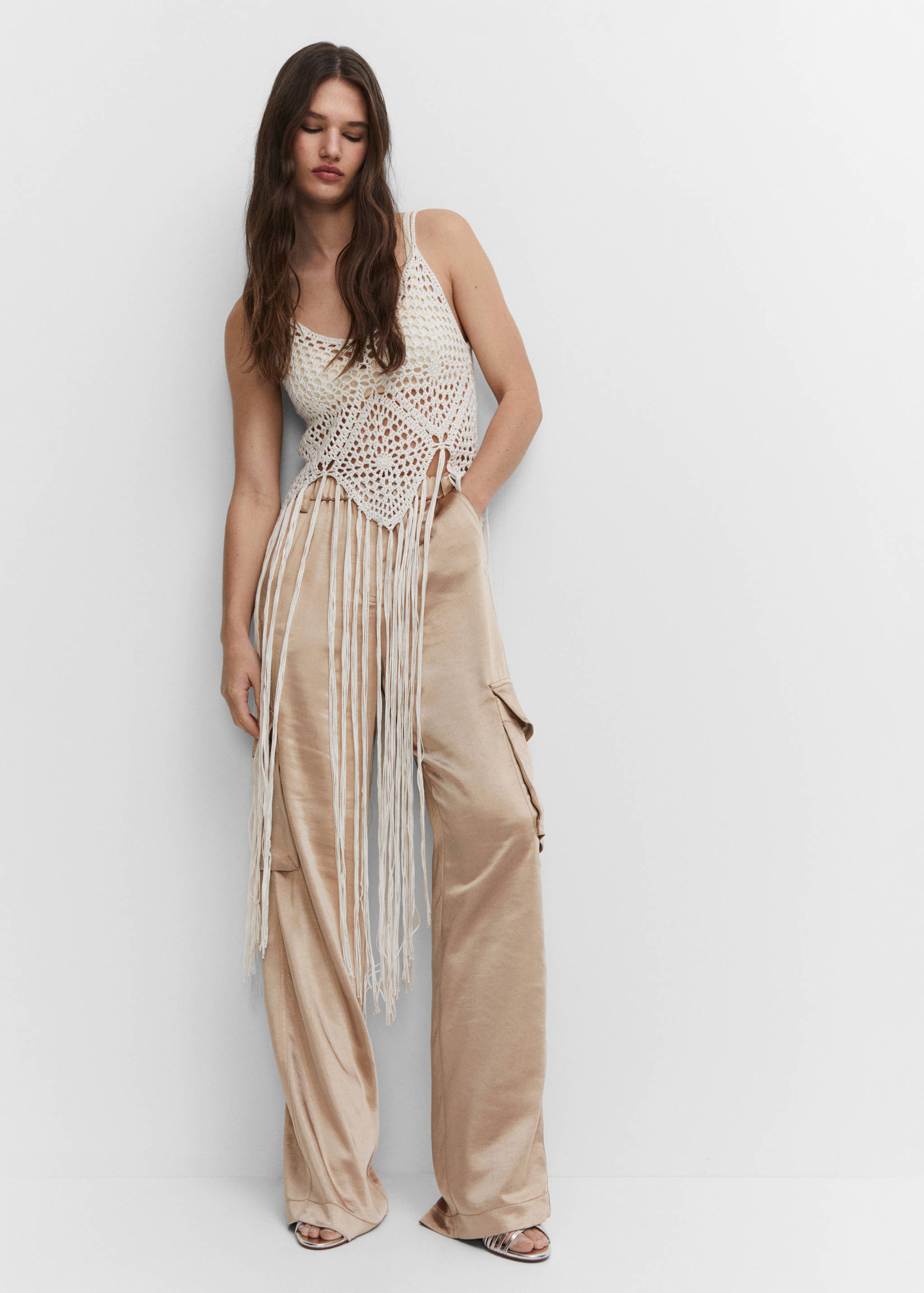 Pantaloni cargo satinati - Dettaglio dell'articolo 2