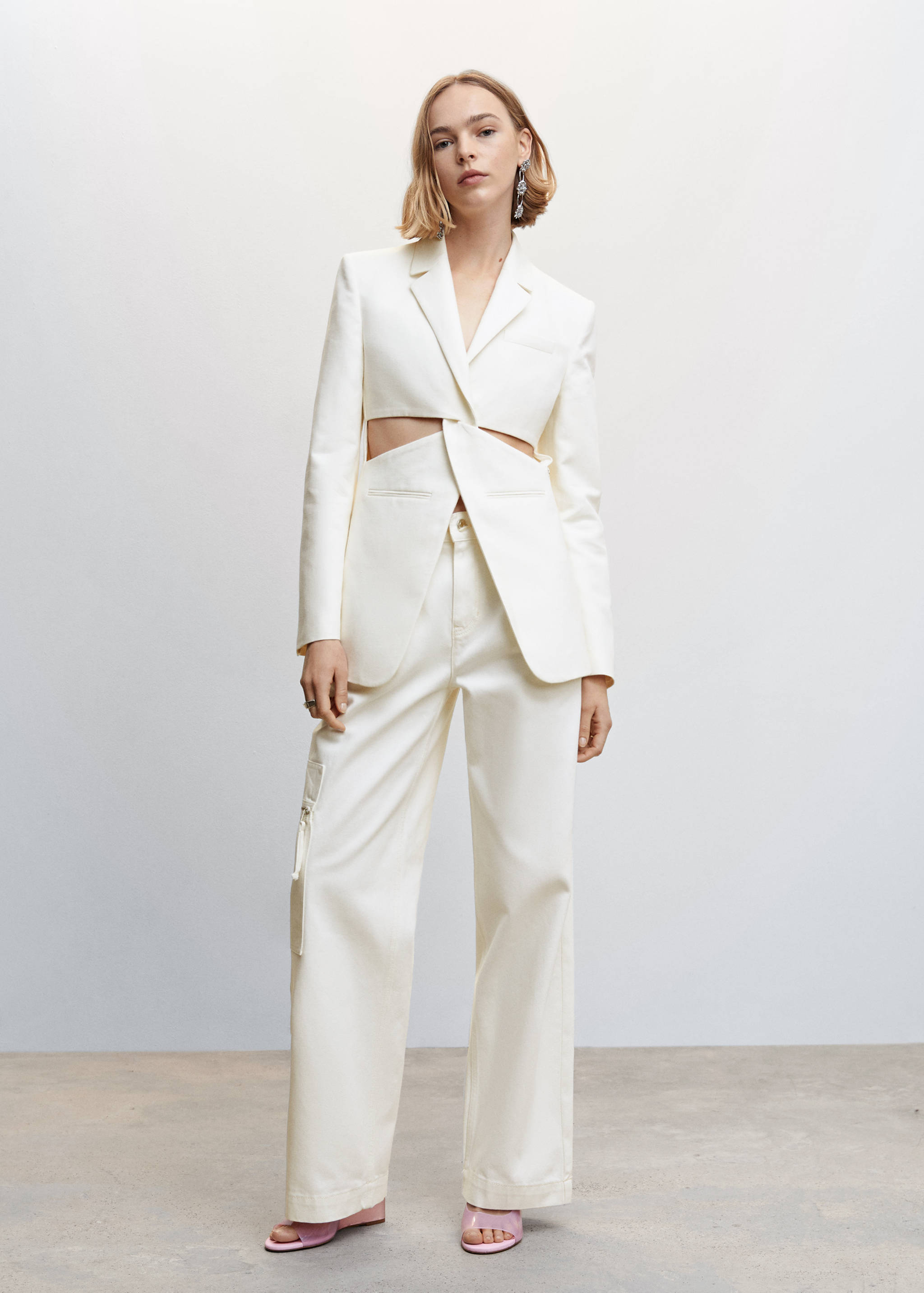 Veste lin cut-out - Plan général