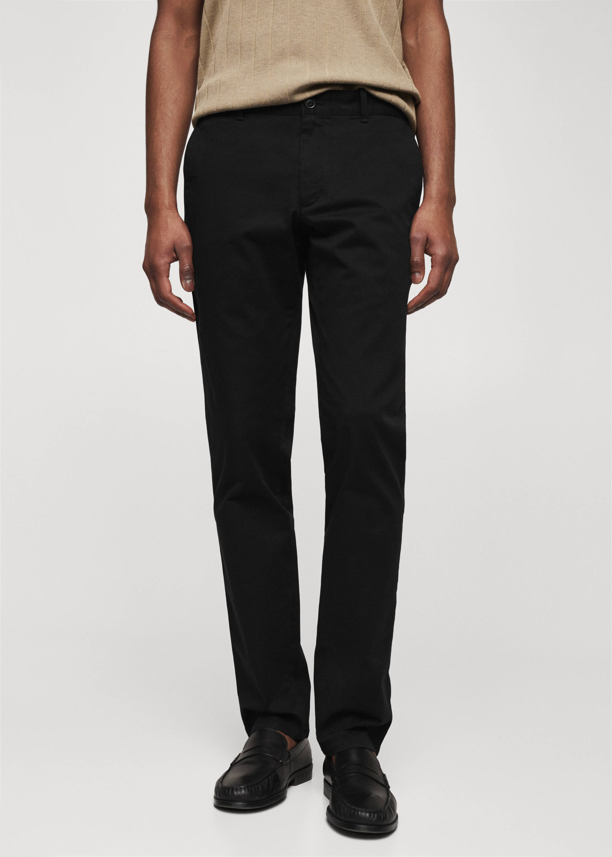 Slim fit chino trousers - Medium plane