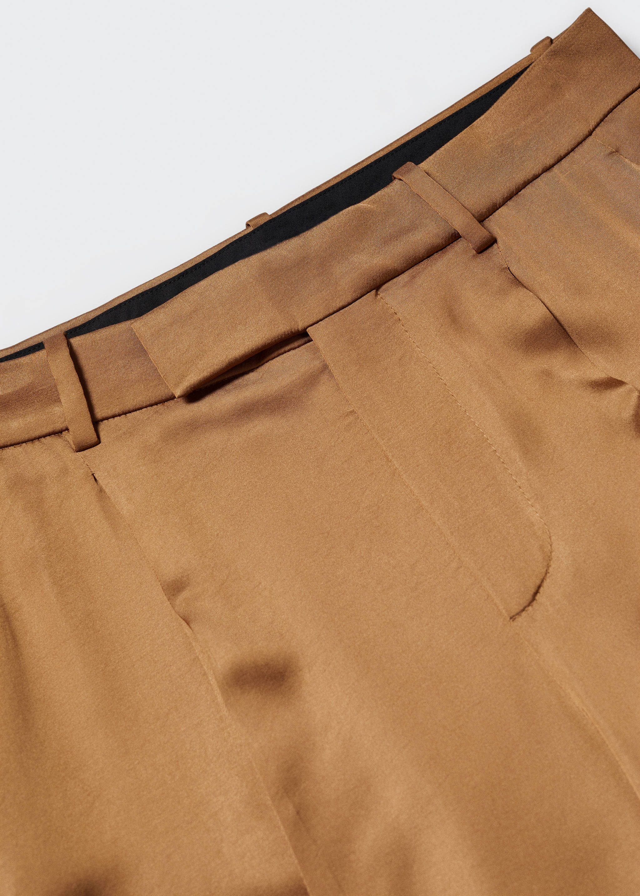 Satin-finish trousers with pleat detail  - Details of the article 8