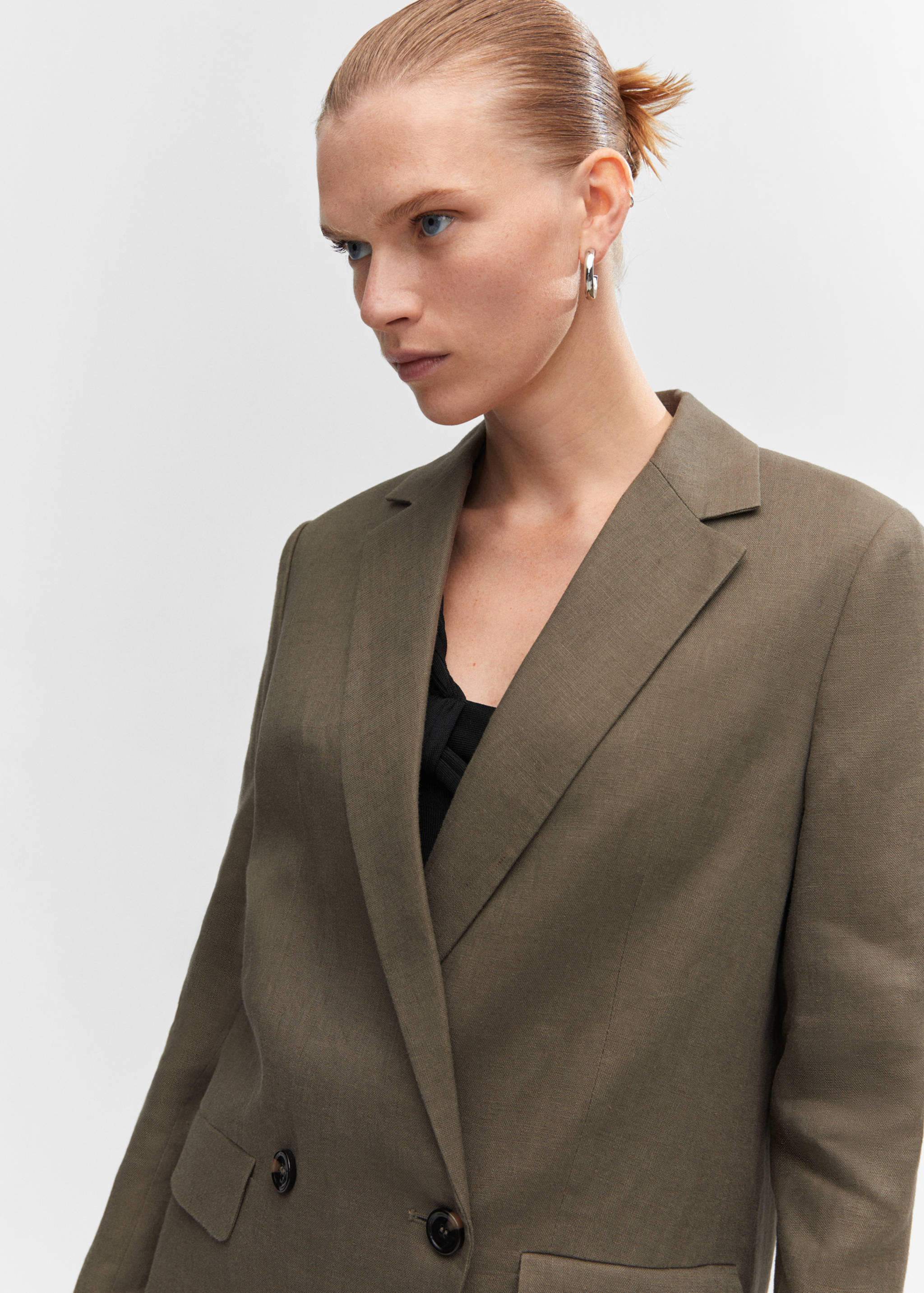 Linen oversized blazer - Details of the article 1