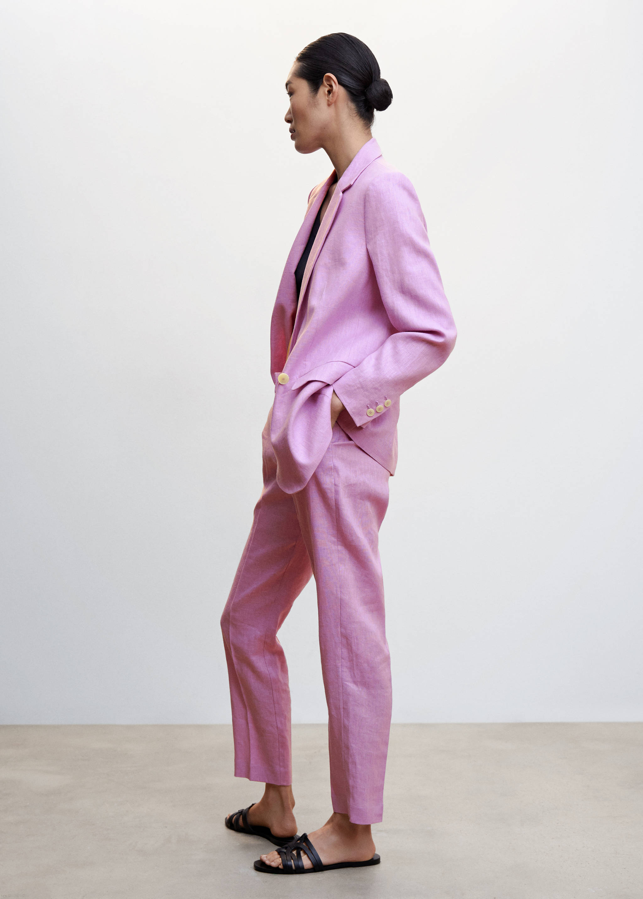 Linen oversized blazer - Details of the article 6