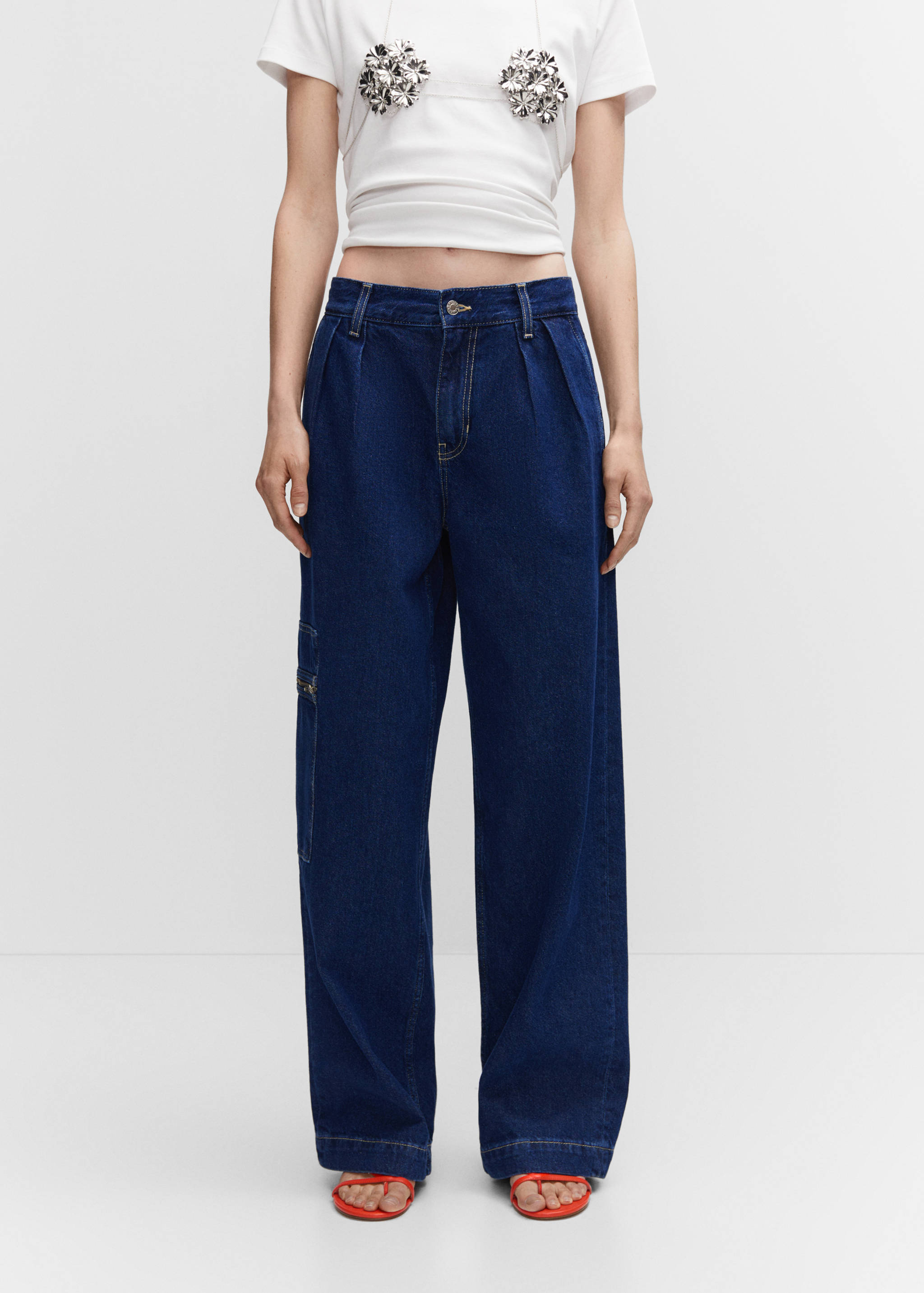 Wideleg jeans with pockets - Medium plane