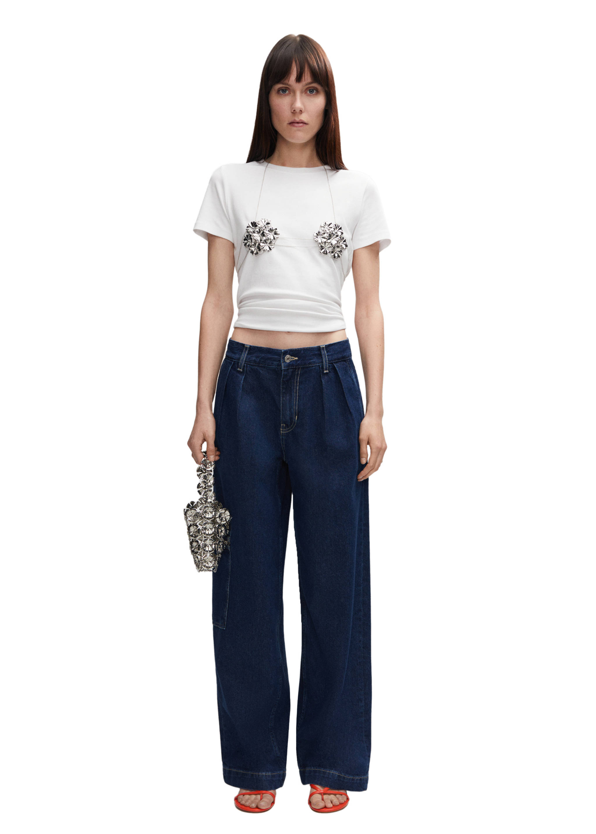 Wideleg jeans with pockets - Details of the article 2