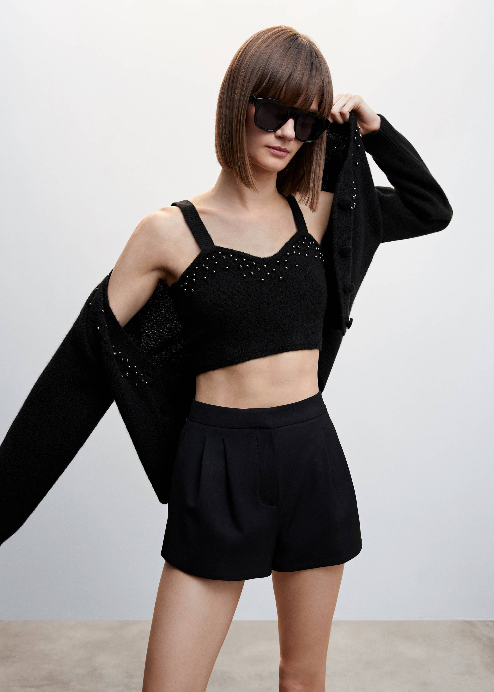 Knitted cropped top - Medium plane