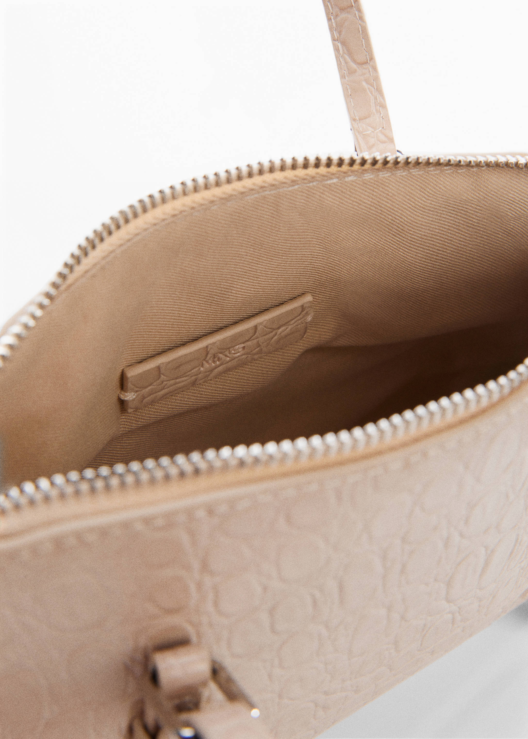 Crocodile-effect double handle bag - Details of the article 2