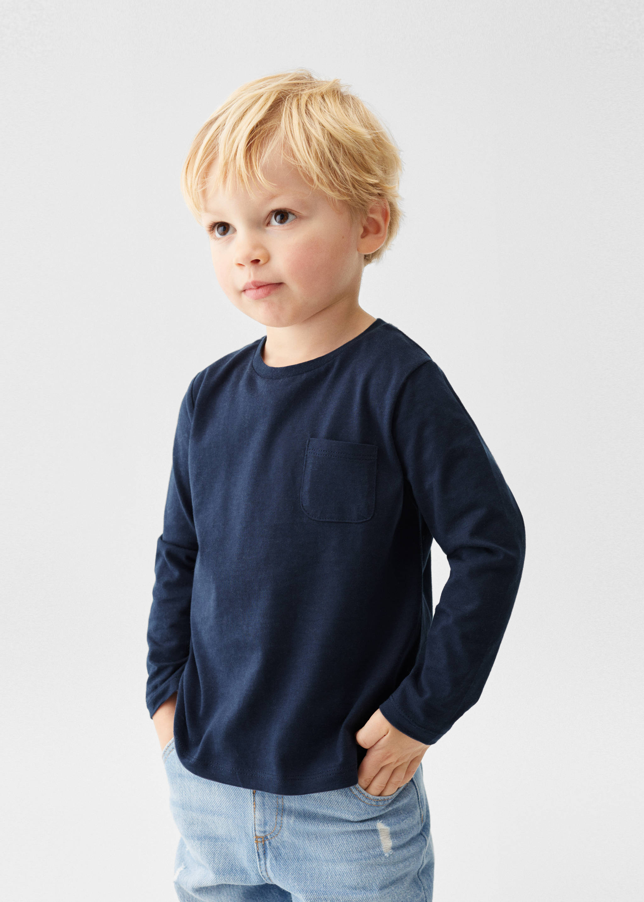 T-shirt manches longues poches - Plan moyen