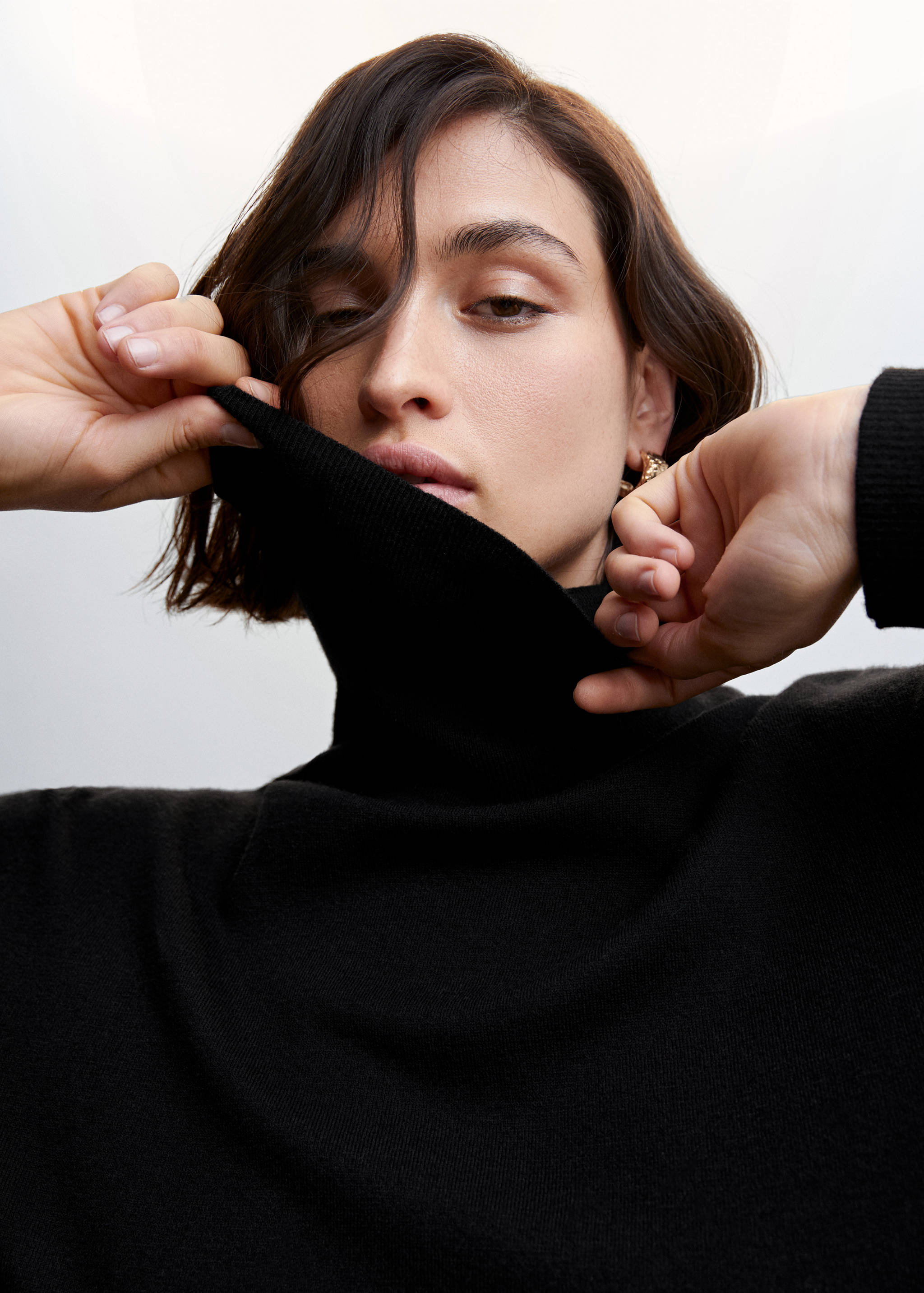 Vestido punto cuello vuelto - Detalle del artículo 4