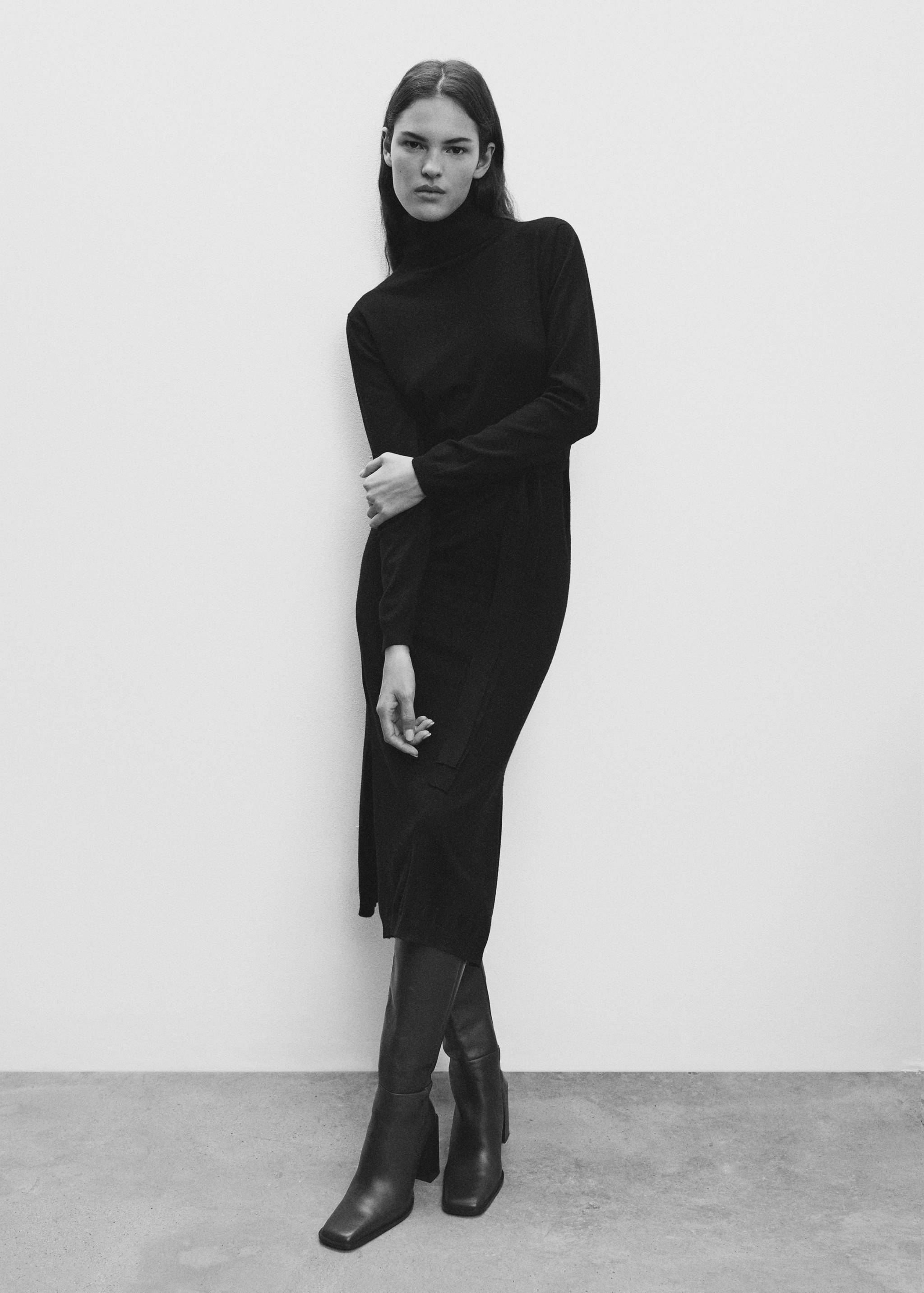 Vestido punto cuello vuelto - Detalle del artículo 6