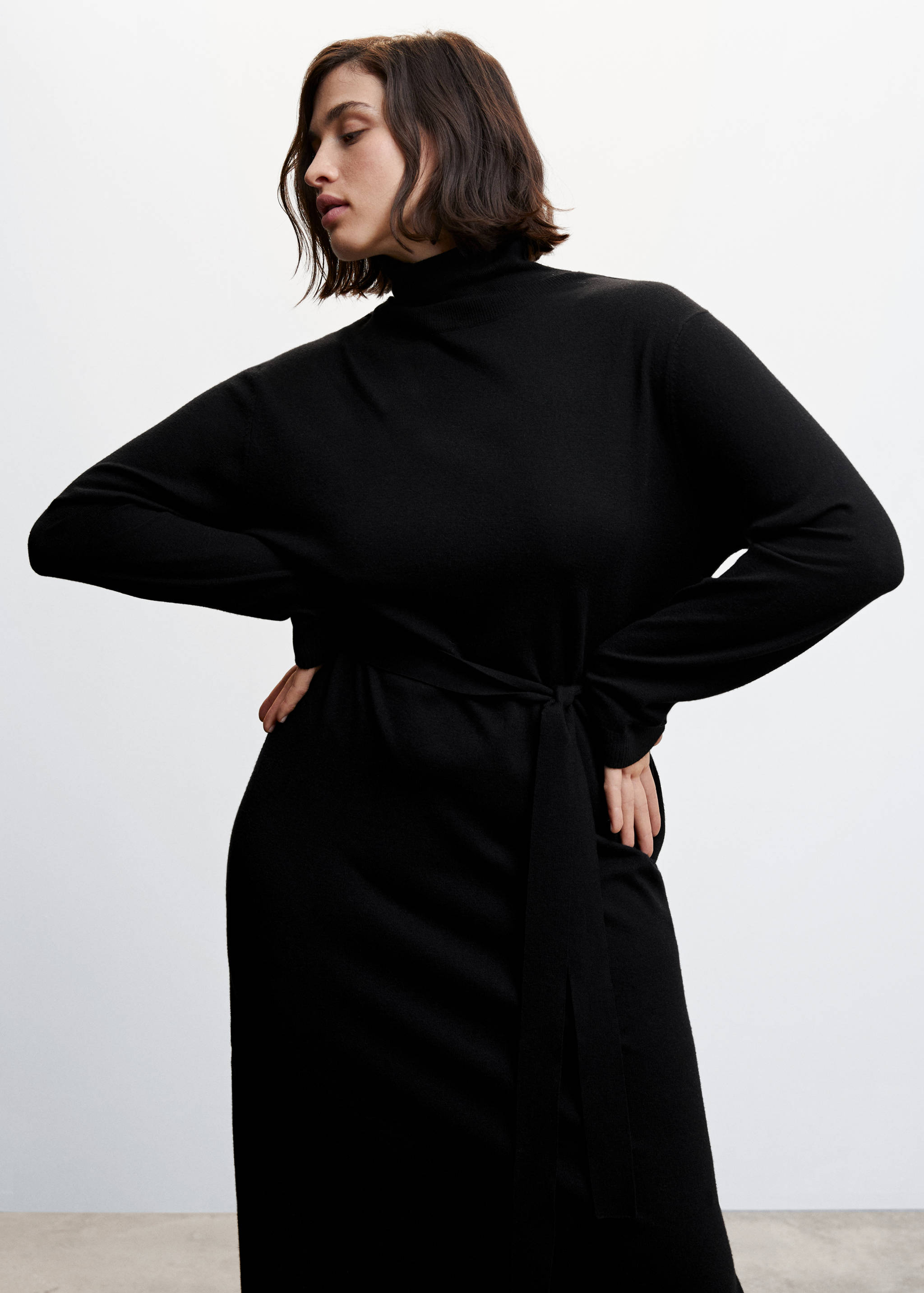 Vestido punto cuello vuelto - Detalle del artículo 5