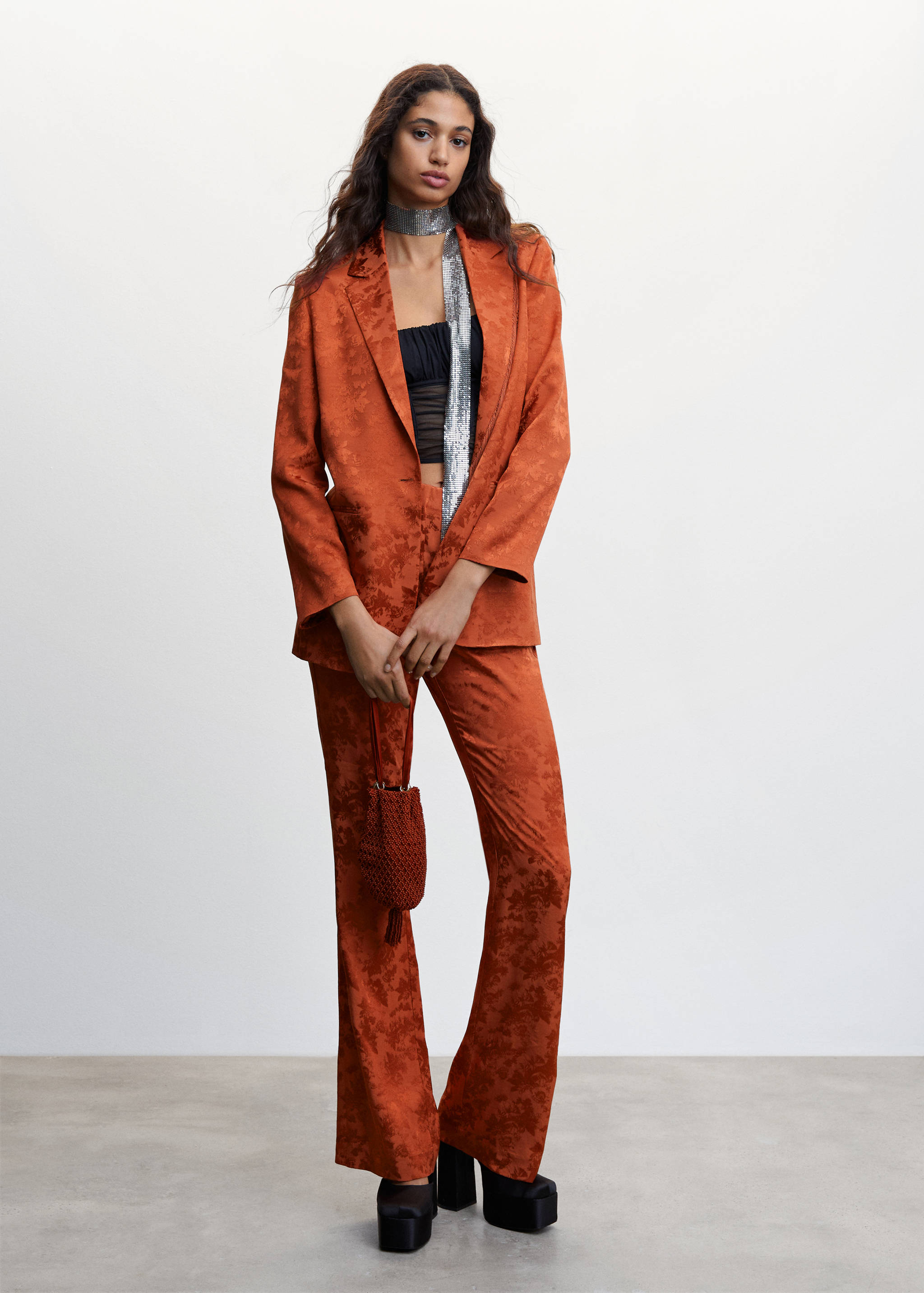 Fließende Jacquard-Hose - Allgemeine Ansicht