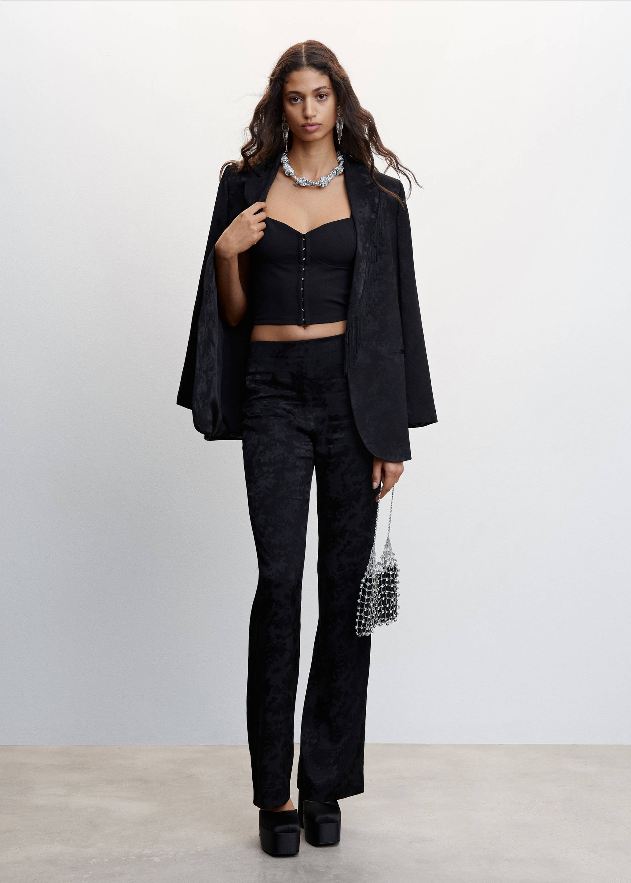 Fließende Jacquard-Hose - Allgemeine Ansicht