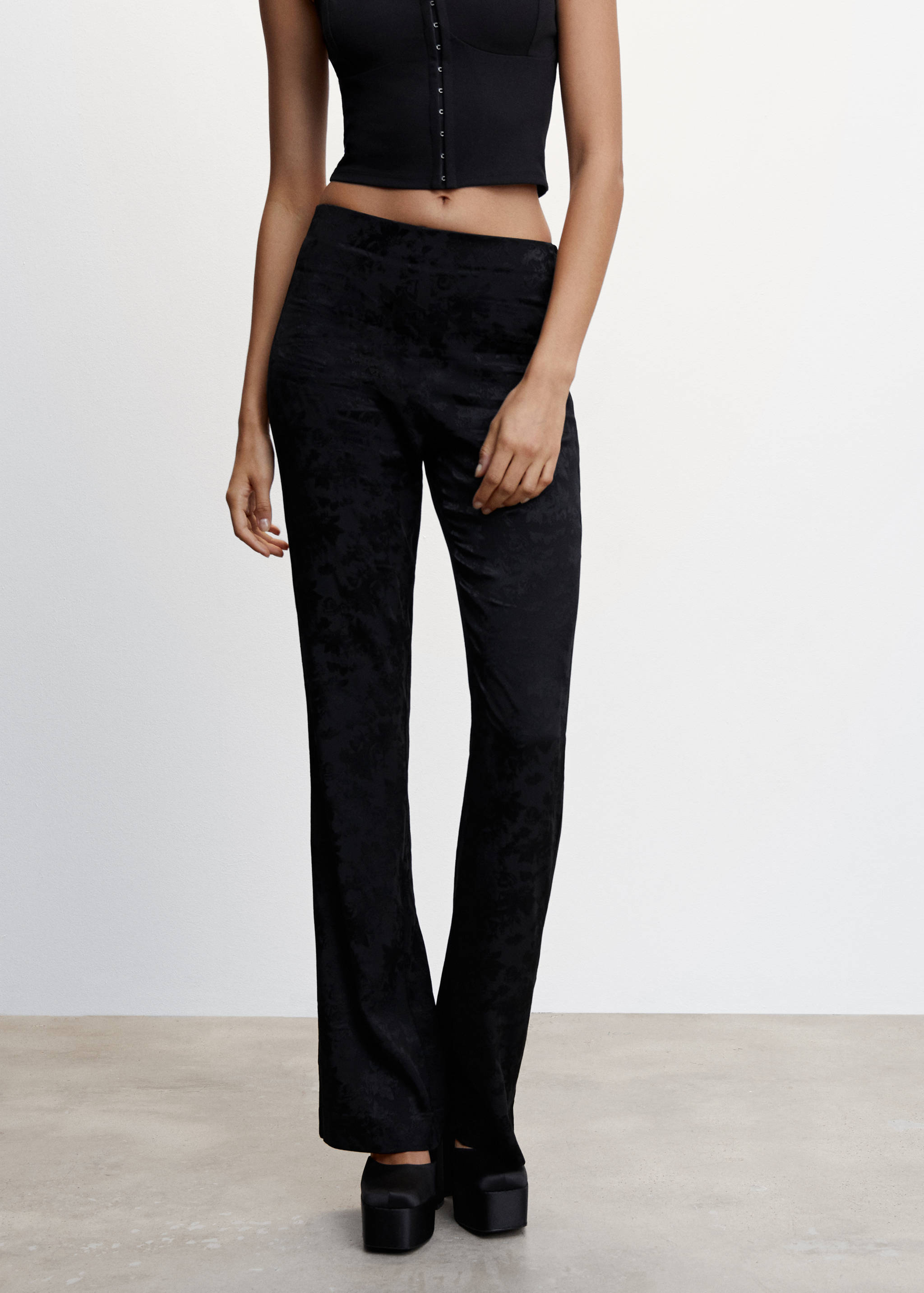 Fließende Jacquard-Hose - Mittlere Ansicht