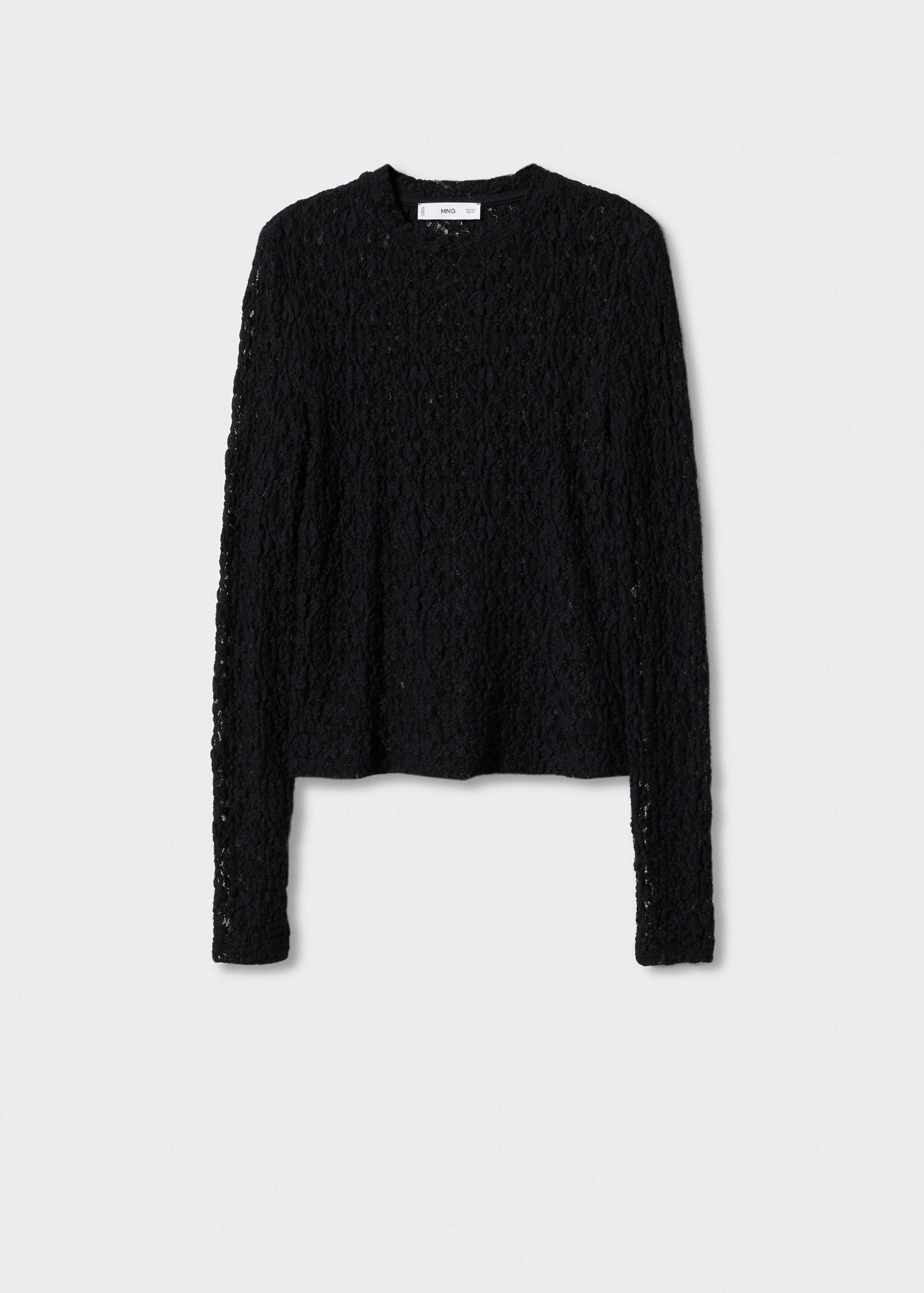 T-shirt bordada semitransparente - Artigo sem modelo