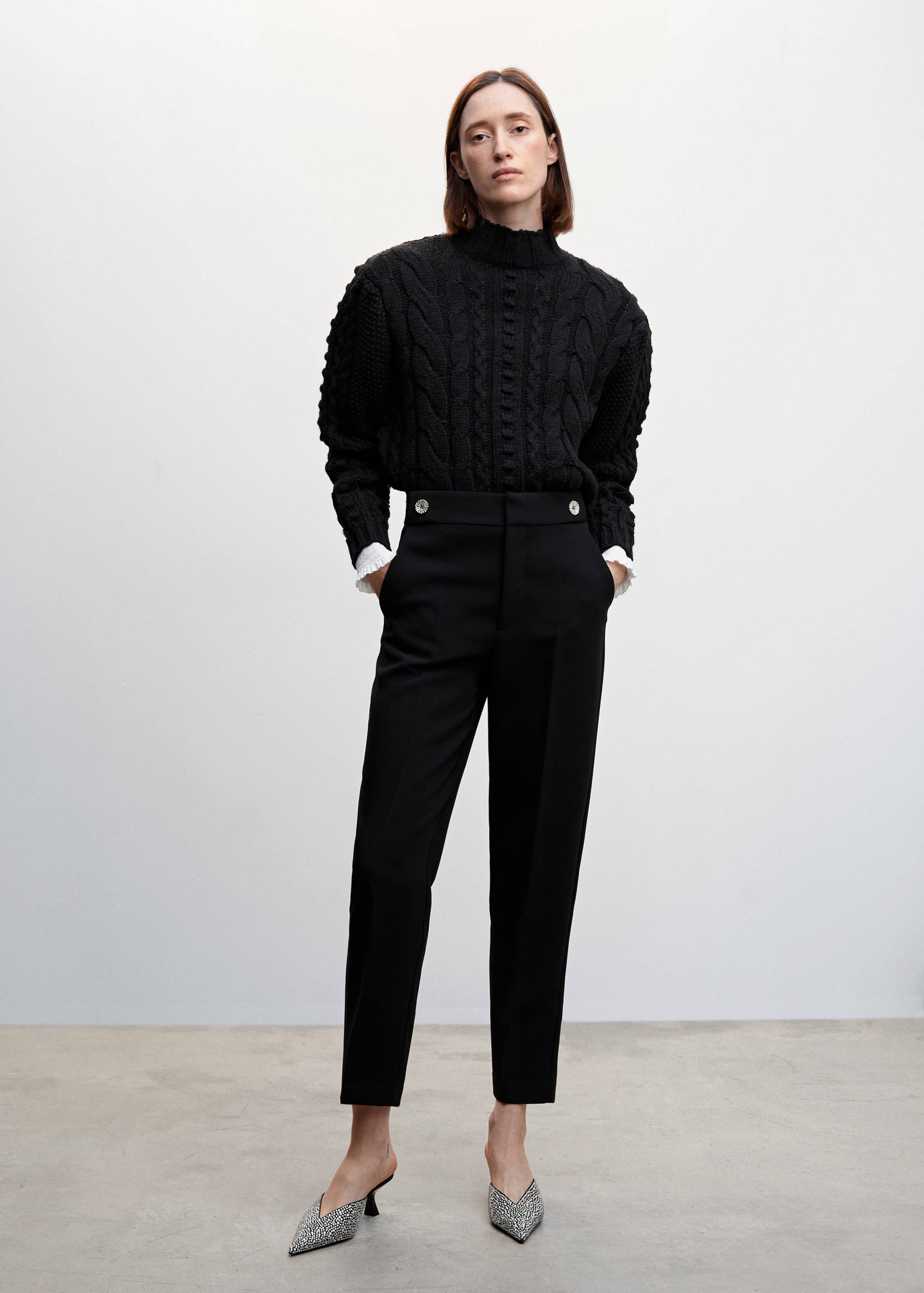 Gerade Hose mit Knöpfen - Allgemeine Ansicht