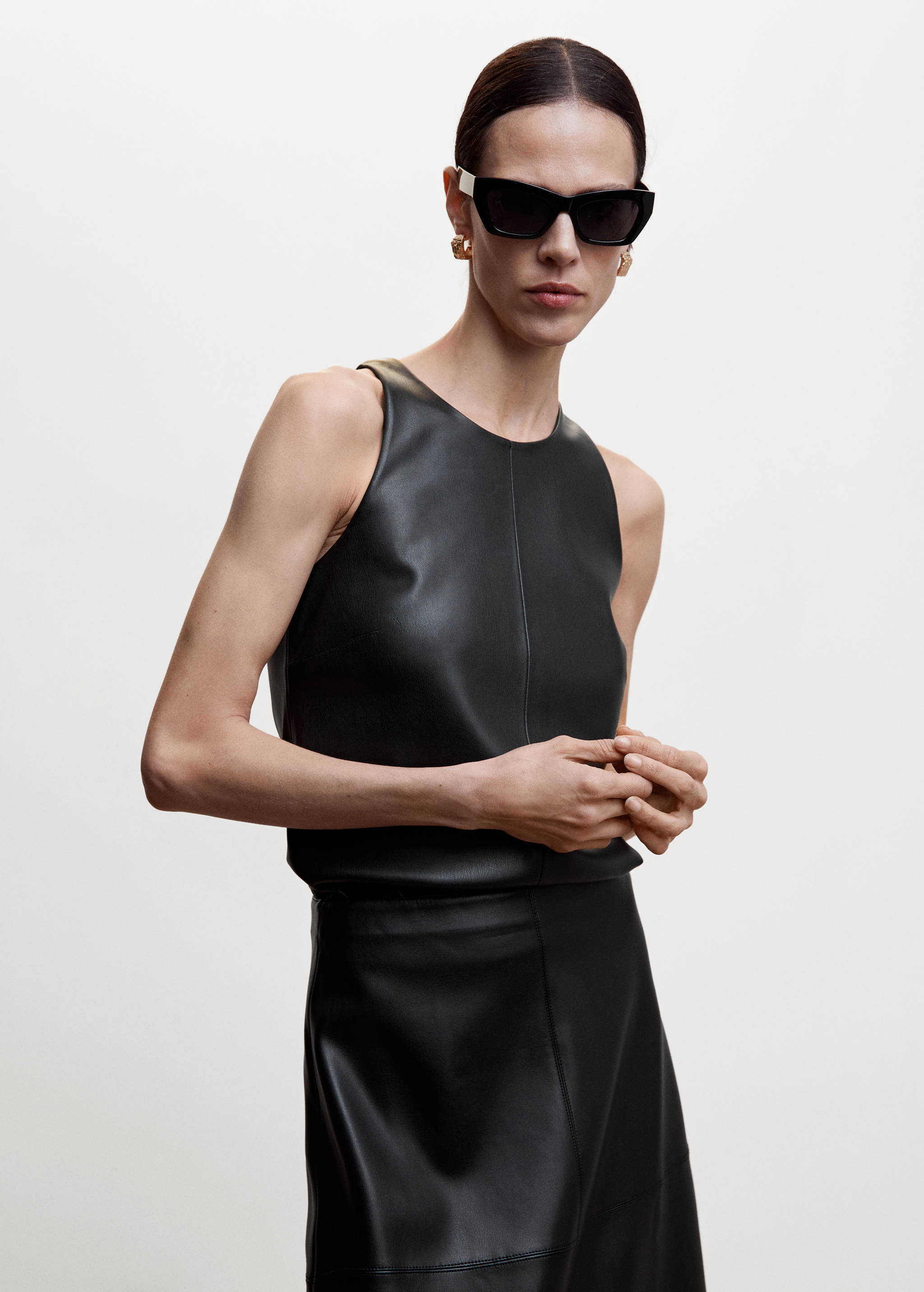 Faux-leather skirt - Details of the article 1