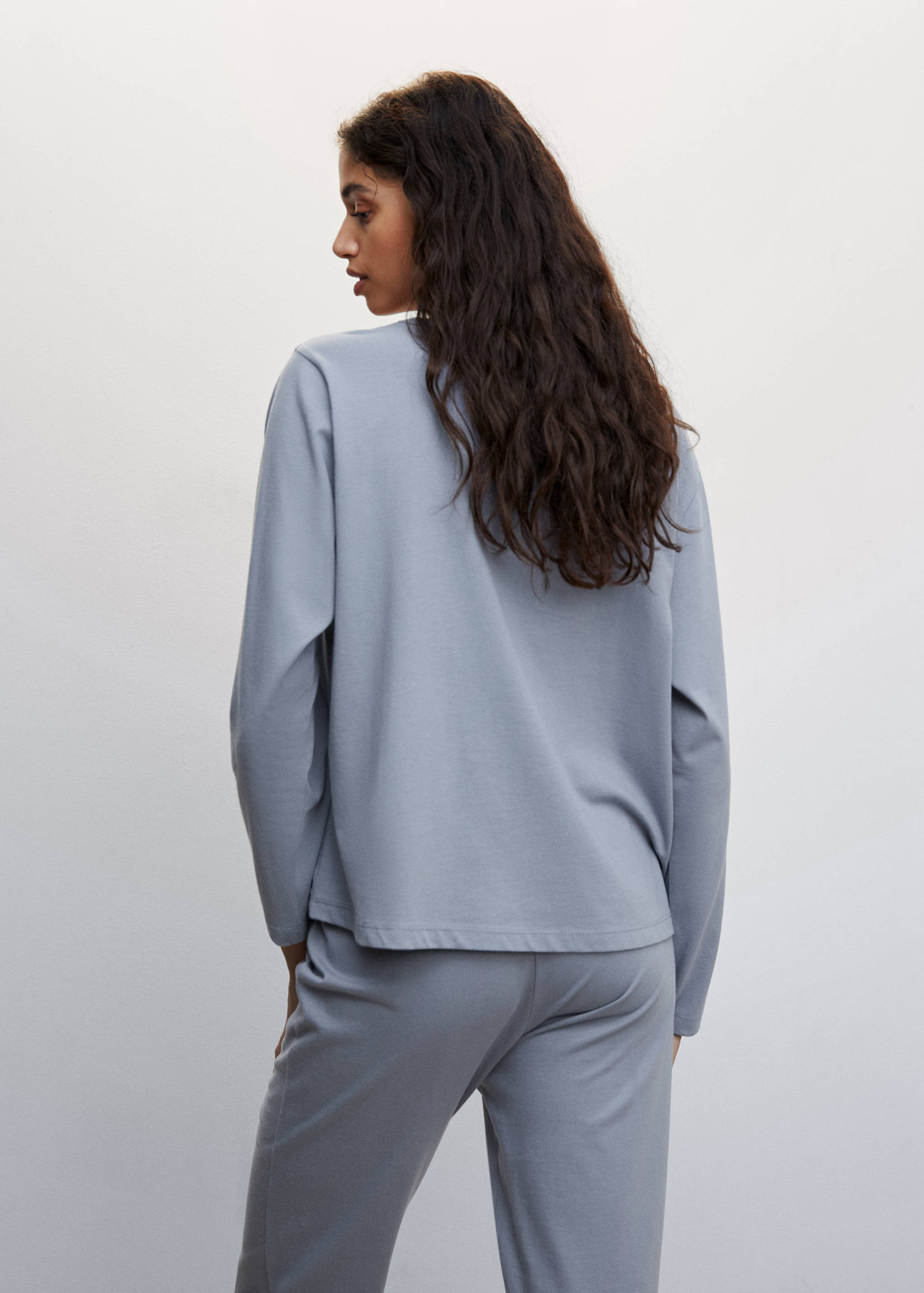 Rounded neck cotton t-shirt - Reverse of the article